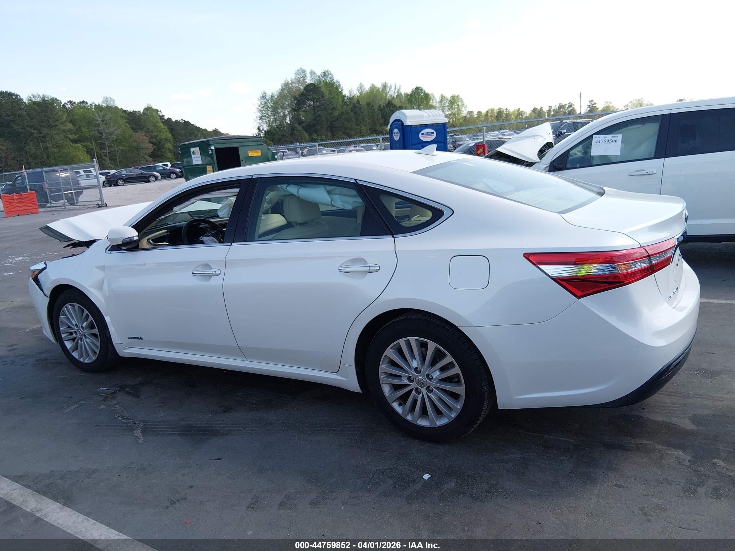 2014 Toyota Avalon Hybrid Limited White vin: 4T1BD1EB2EU035647