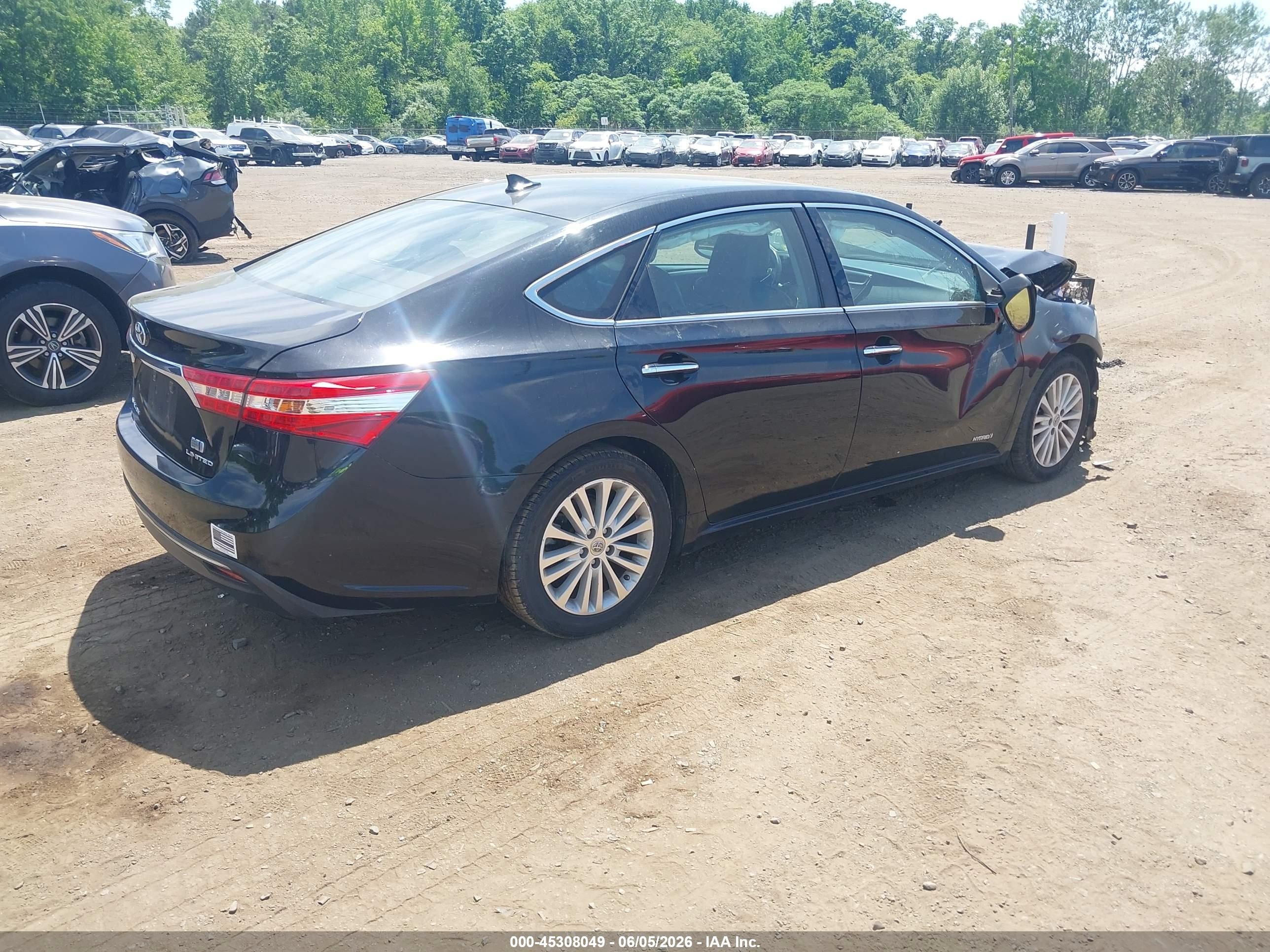 2013 Toyota Avalon Hybrid Limited Black vin: 4T1BD1EB3DU008472