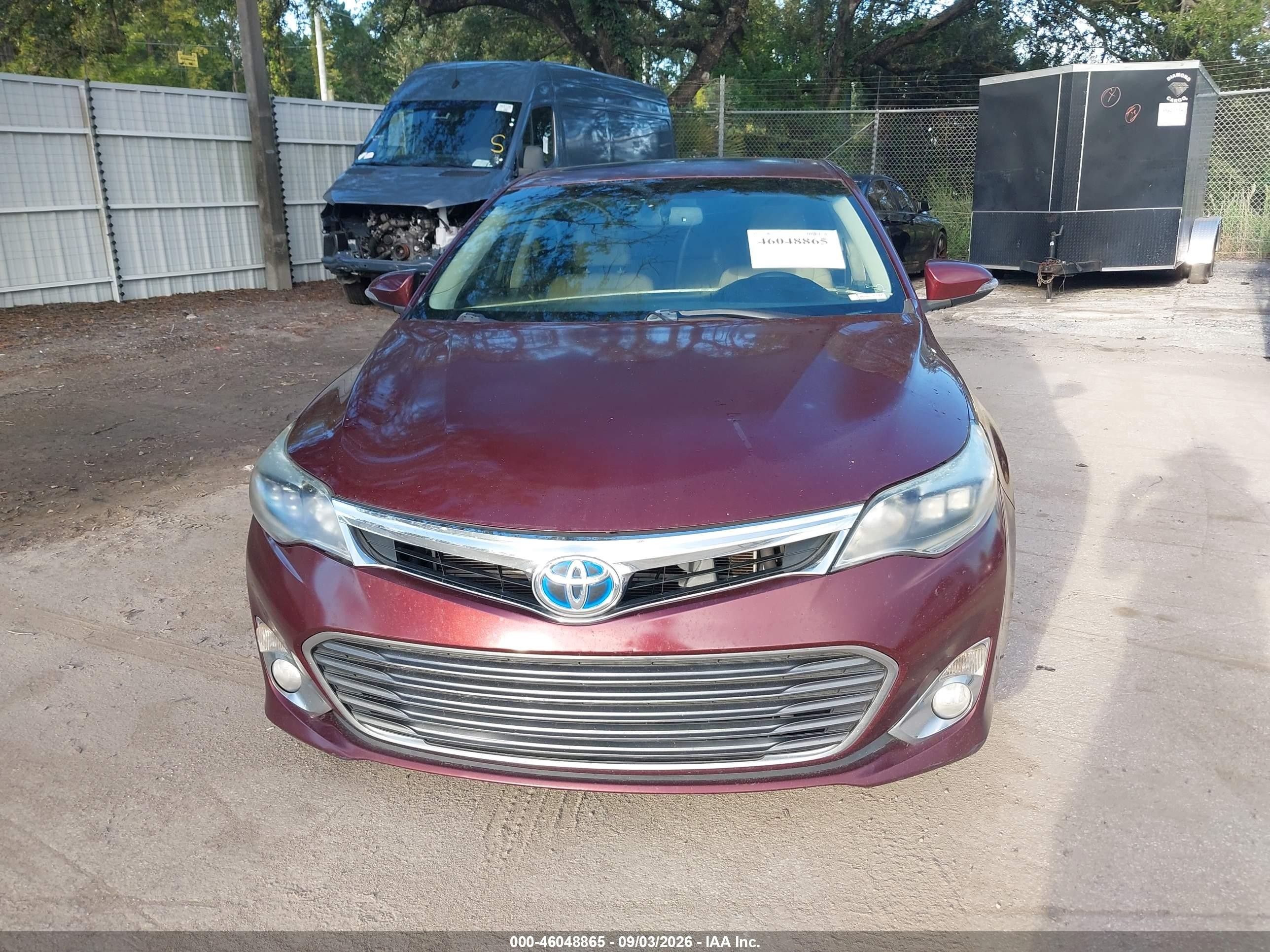 2014 Toyota Avalon Hybrid Limited Бордовый vin: 4T1BD1EB4EU019742