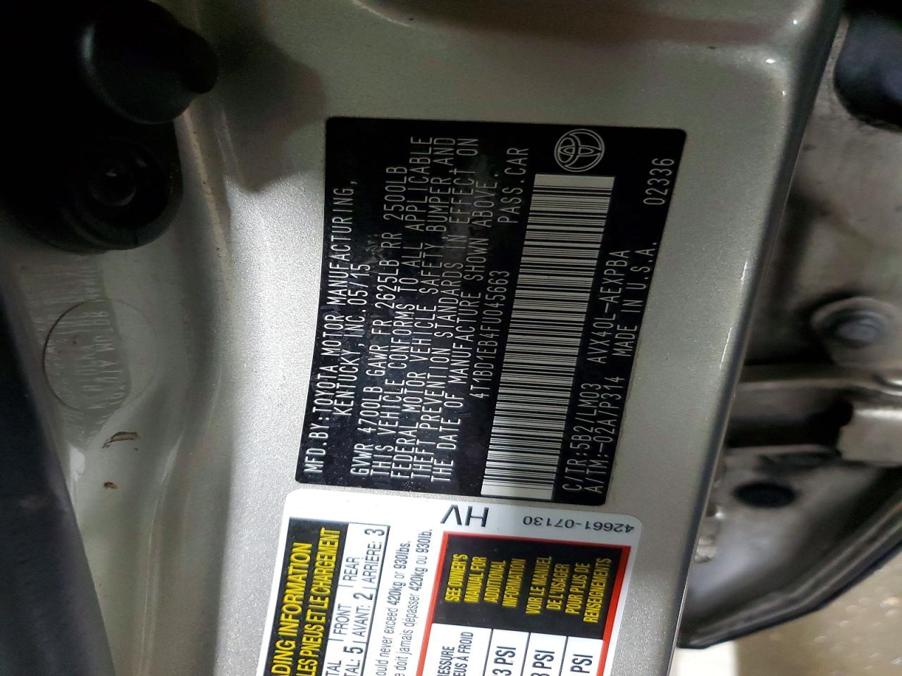 2015 Toyota Avalon Hybrid Limited Beige vin: 4T1BD1EB4FU045663