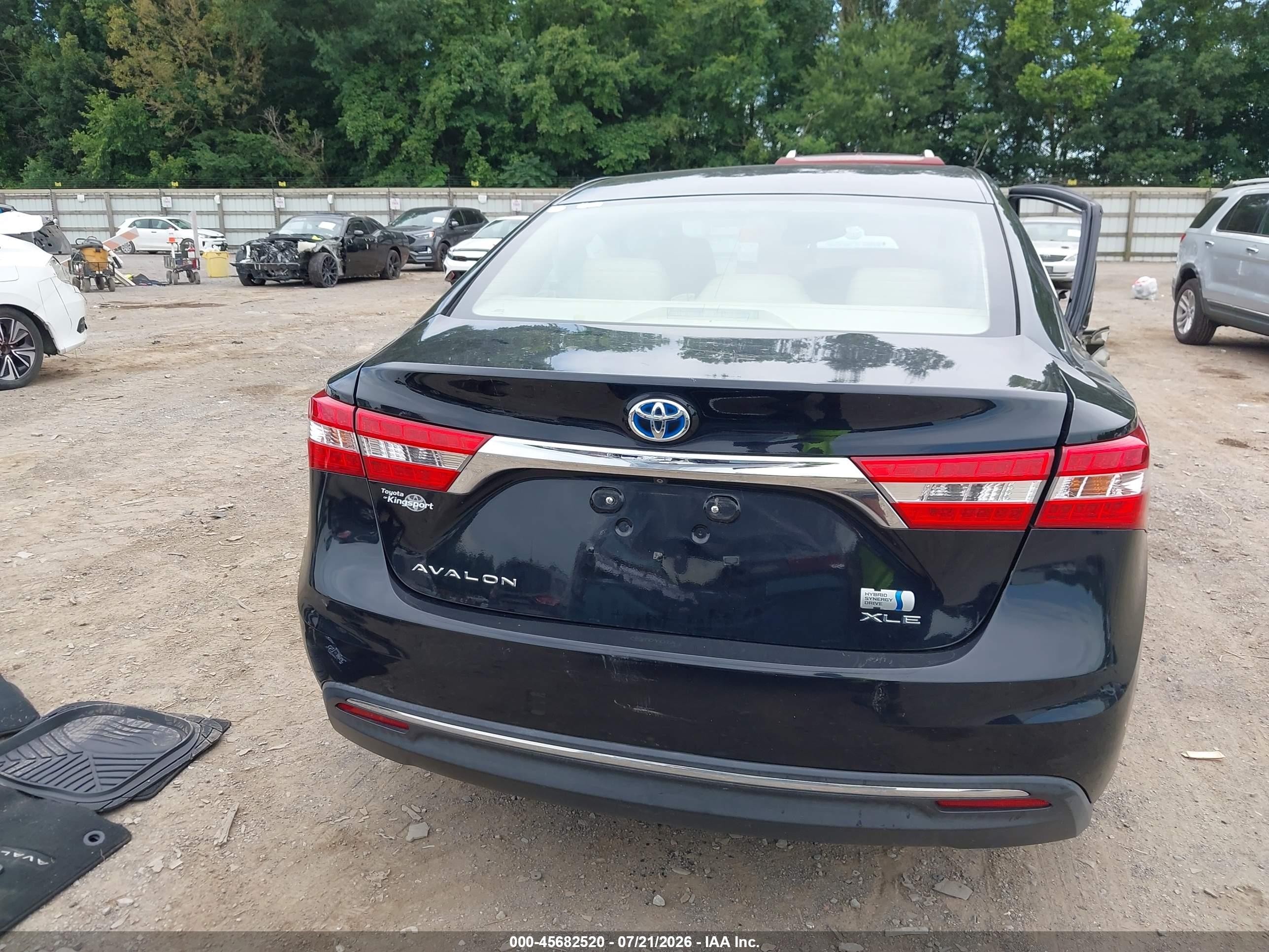 2014 Toyota Avalon Hybrid Xle Premium Black vin: 4T1BD1EB5EU020365
