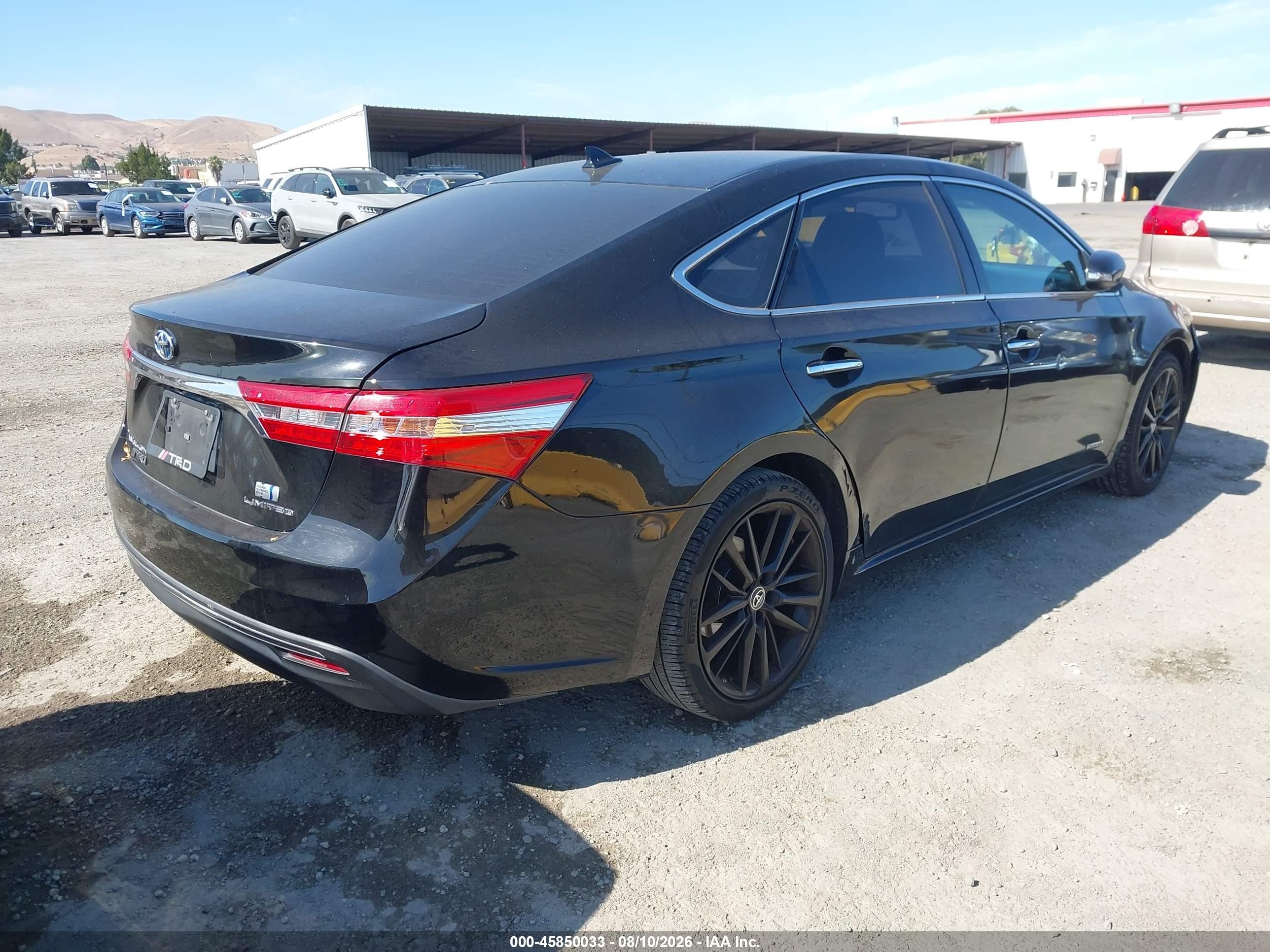 2014 Toyota Avalon Hybrid Limited Black vin: 4T1BD1EB5EU024593