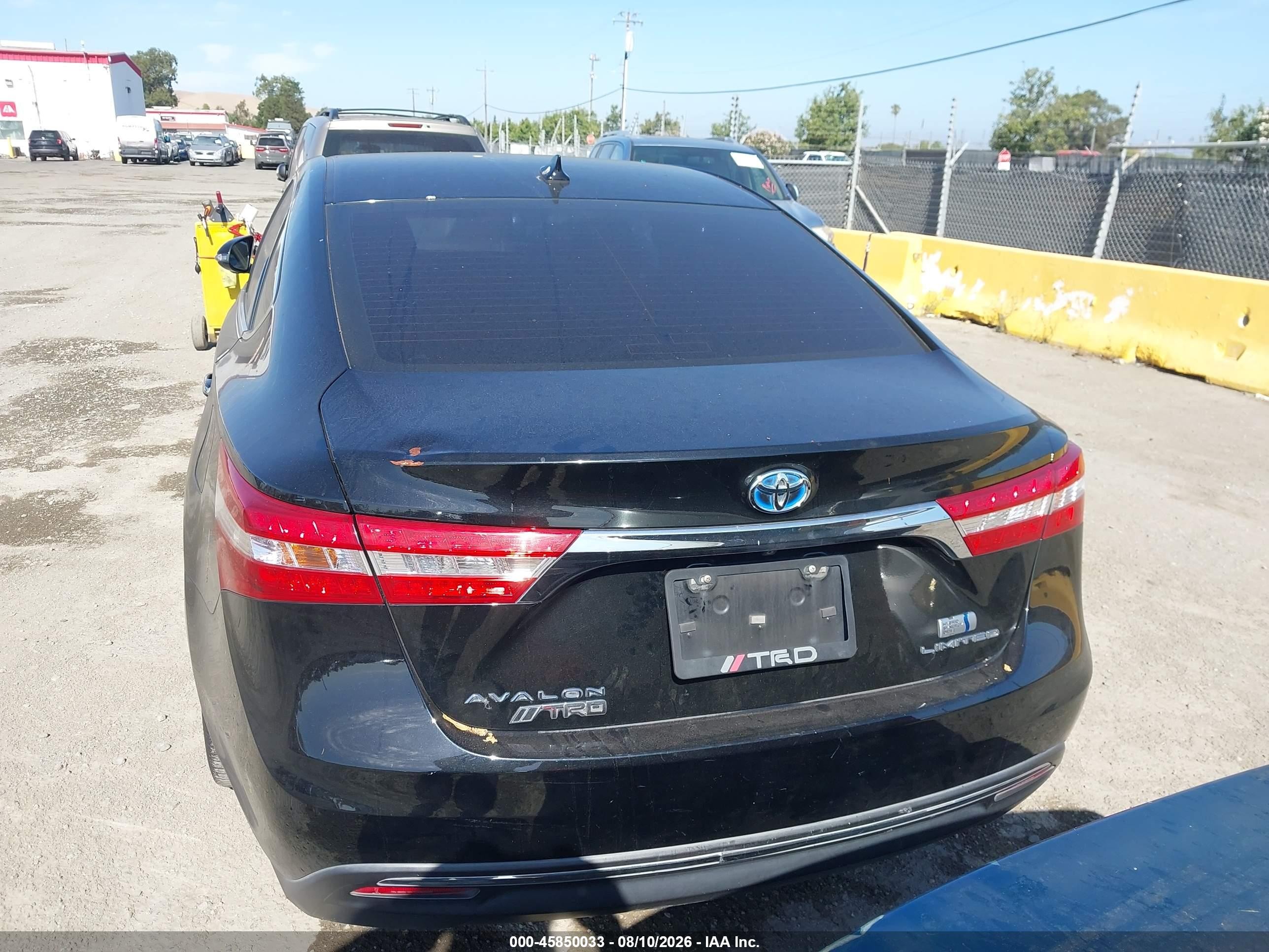 2014 Toyota Avalon Hybrid Limited Black vin: 4T1BD1EB5EU024593