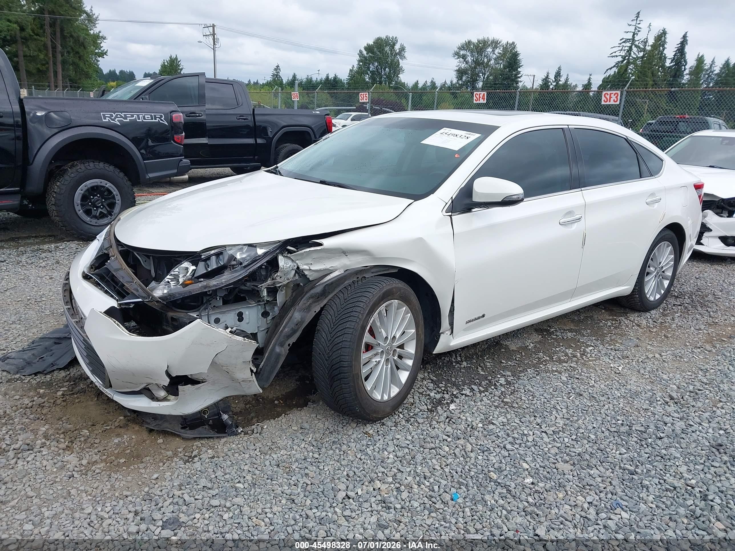 2014 Toyota Avalon Hybrid Xle Touring White vin: 4T1BD1EB5EU027817