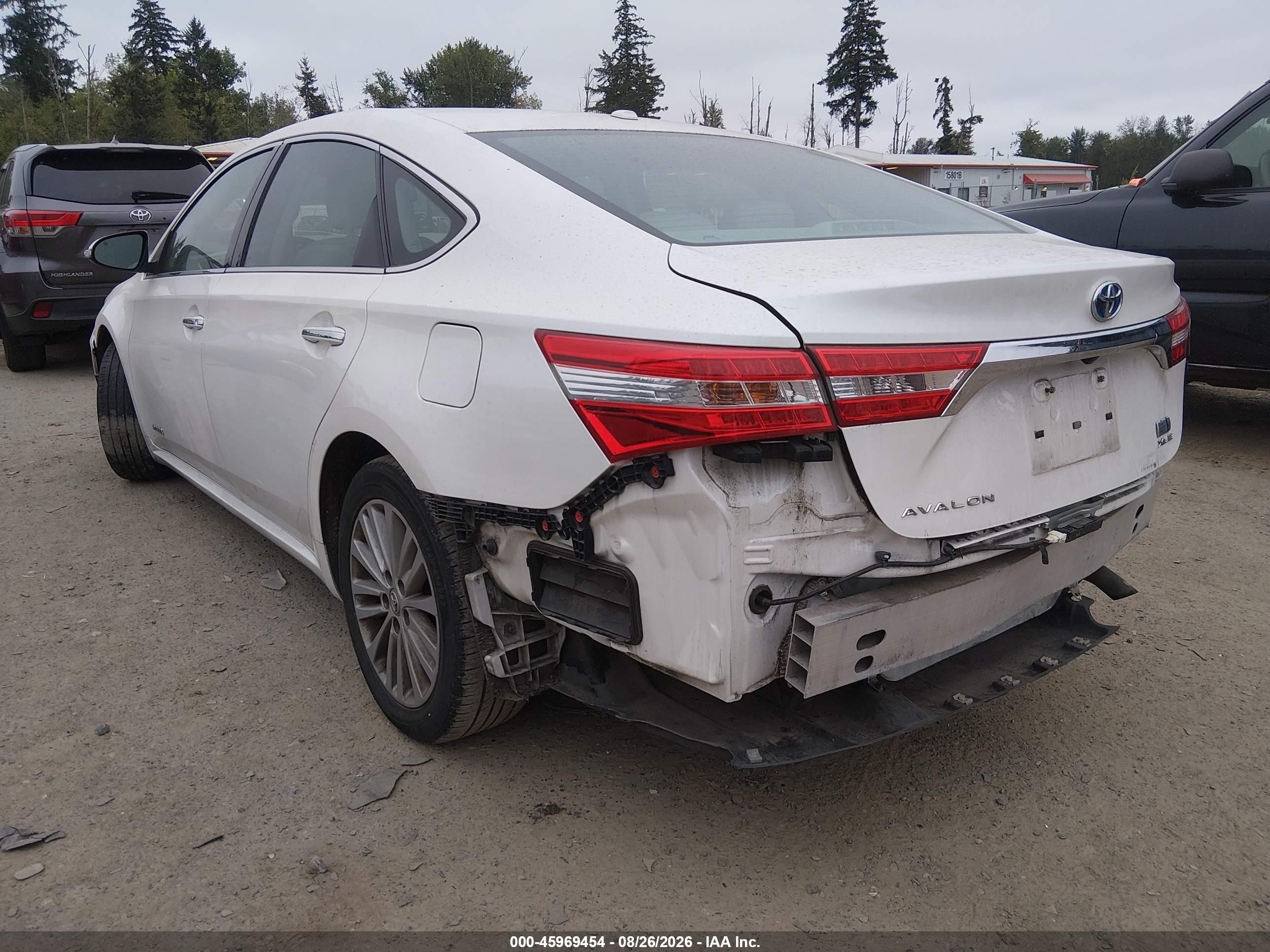 2015 Toyota Avalon Hybrid Xle Premium Белый vin: 4T1BD1EB5FU040746