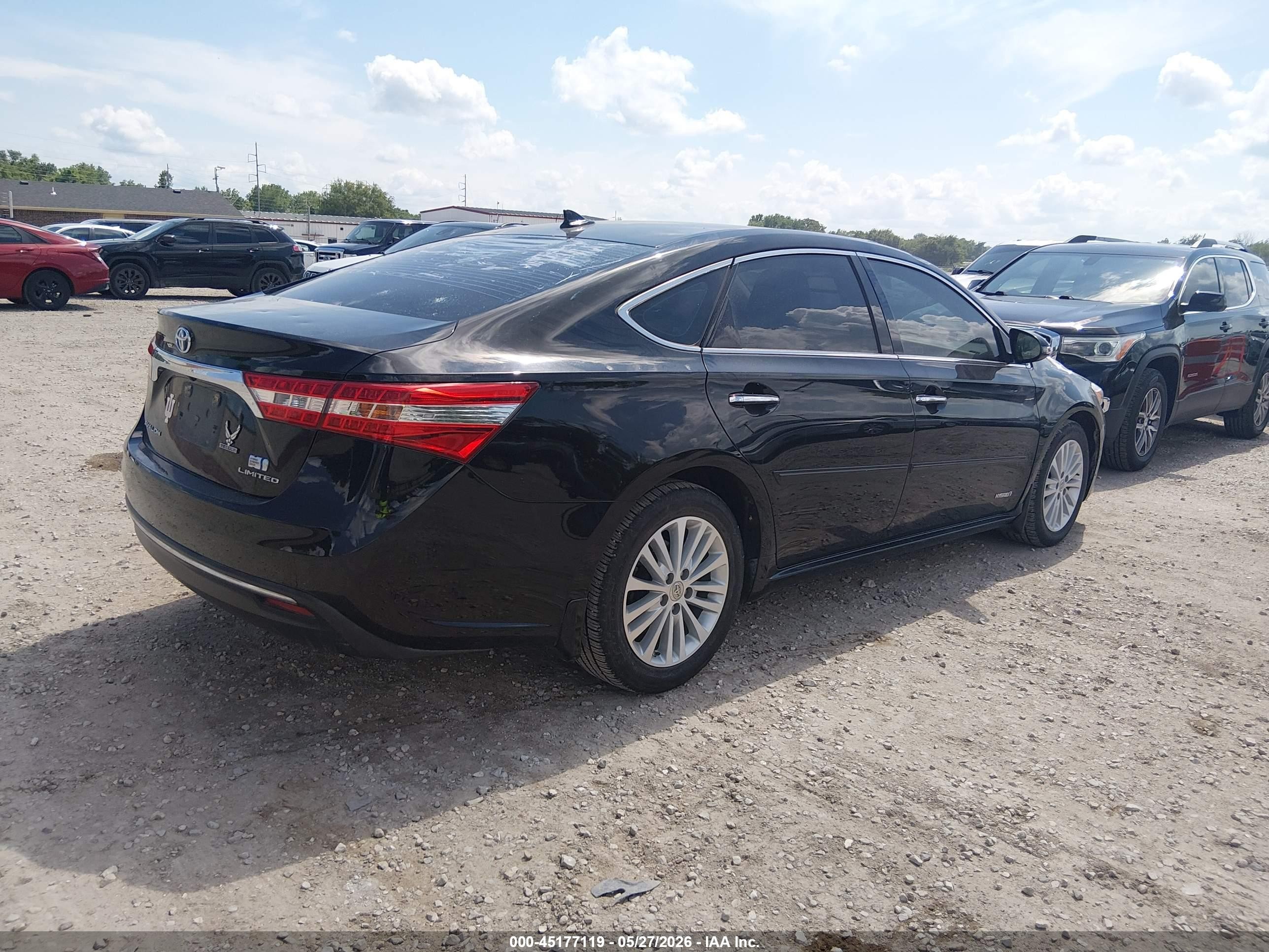 2015 Toyota Avalon Hybrid Limited Black vin: 4T1BD1EB5FU045445