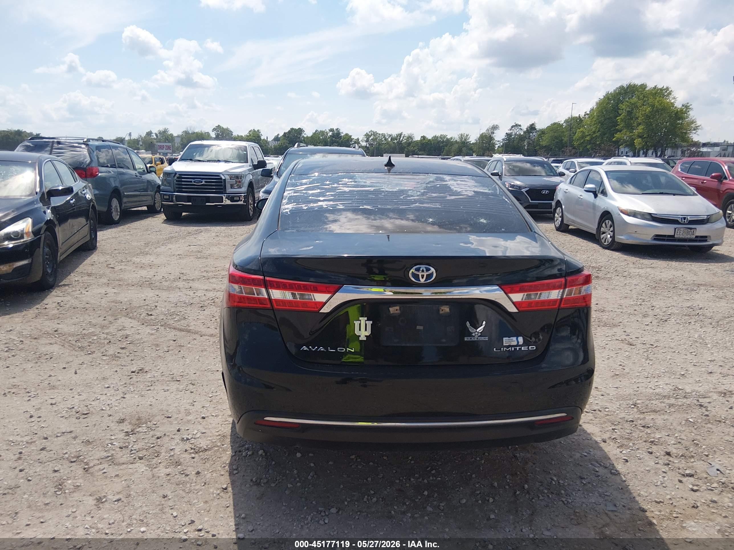 2015 Toyota Avalon Hybrid Limited Black vin: 4T1BD1EB5FU045445