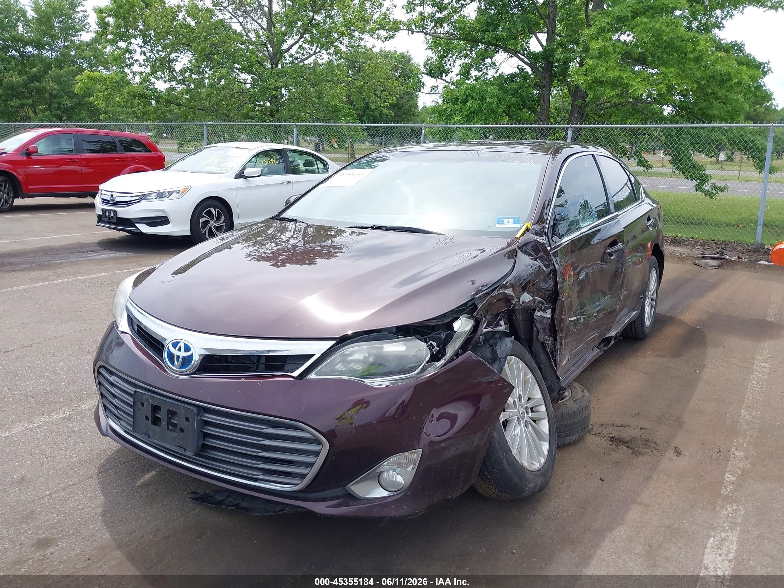 2015 Toyota Avalon Hybrid Xle Touring Purple vin: 4T1BD1EB5FU046840