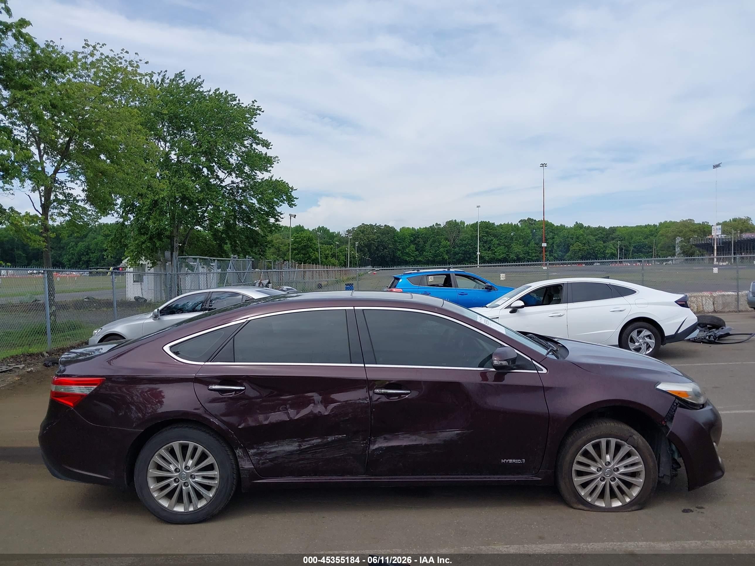 2015 Toyota Avalon Hybrid Xle Touring Purple vin: 4T1BD1EB5FU046840