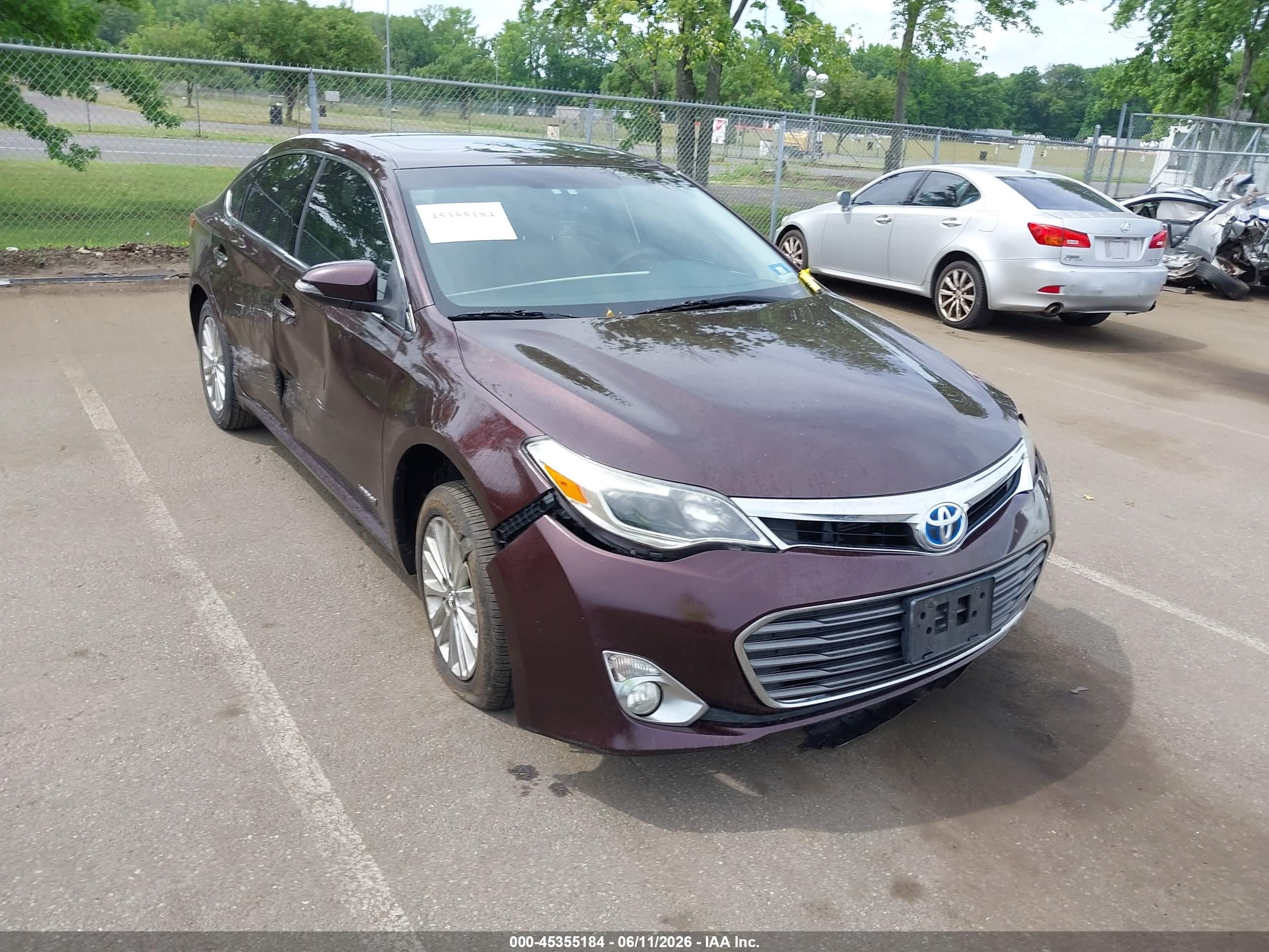 2015 Toyota Avalon Hybrid Xle Touring Purple vin: 4T1BD1EB5FU046840
