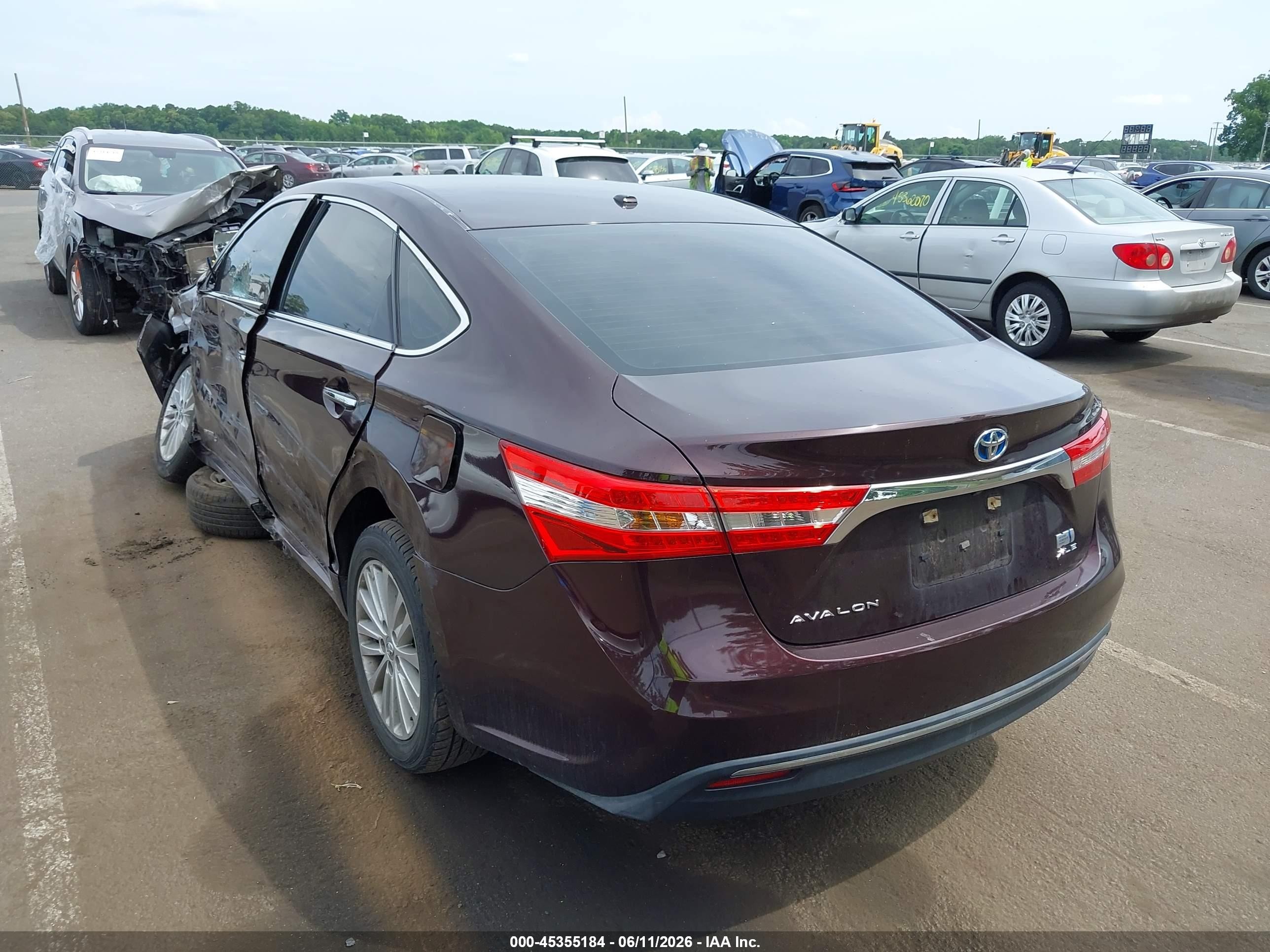2015 Toyota Avalon Hybrid Xle Touring Purple vin: 4T1BD1EB5FU046840
