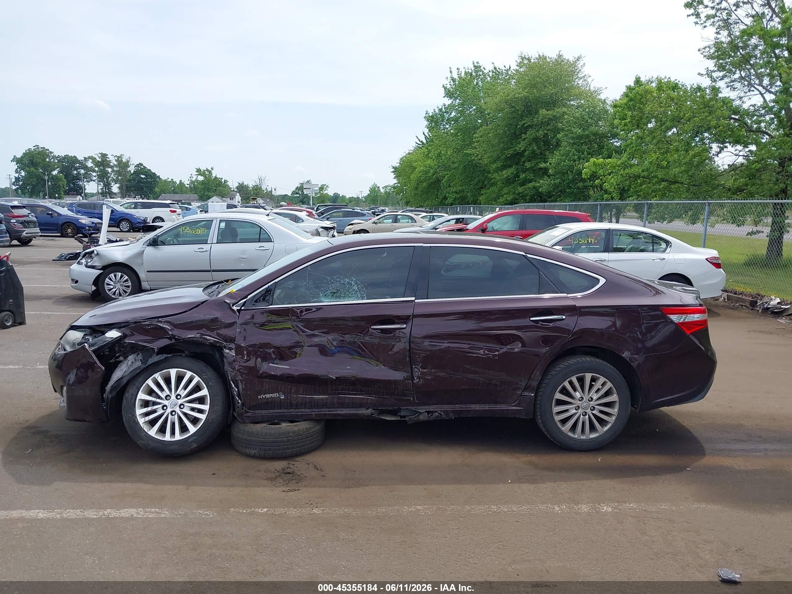 2015 Toyota Avalon Hybrid Xle Touring Purple vin: 4T1BD1EB5FU046840