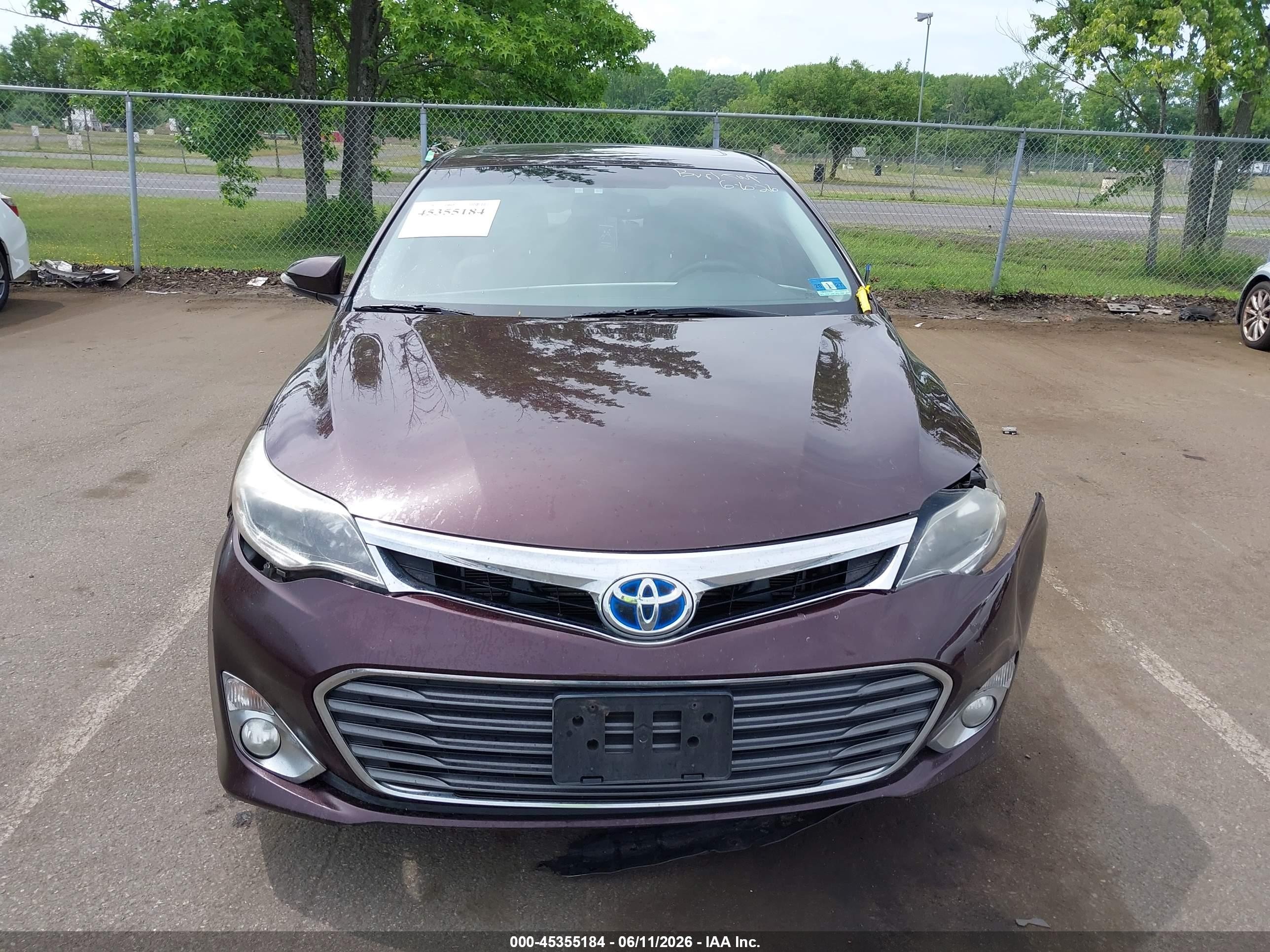 2015 Toyota Avalon Hybrid Xle Touring Purple vin: 4T1BD1EB5FU046840