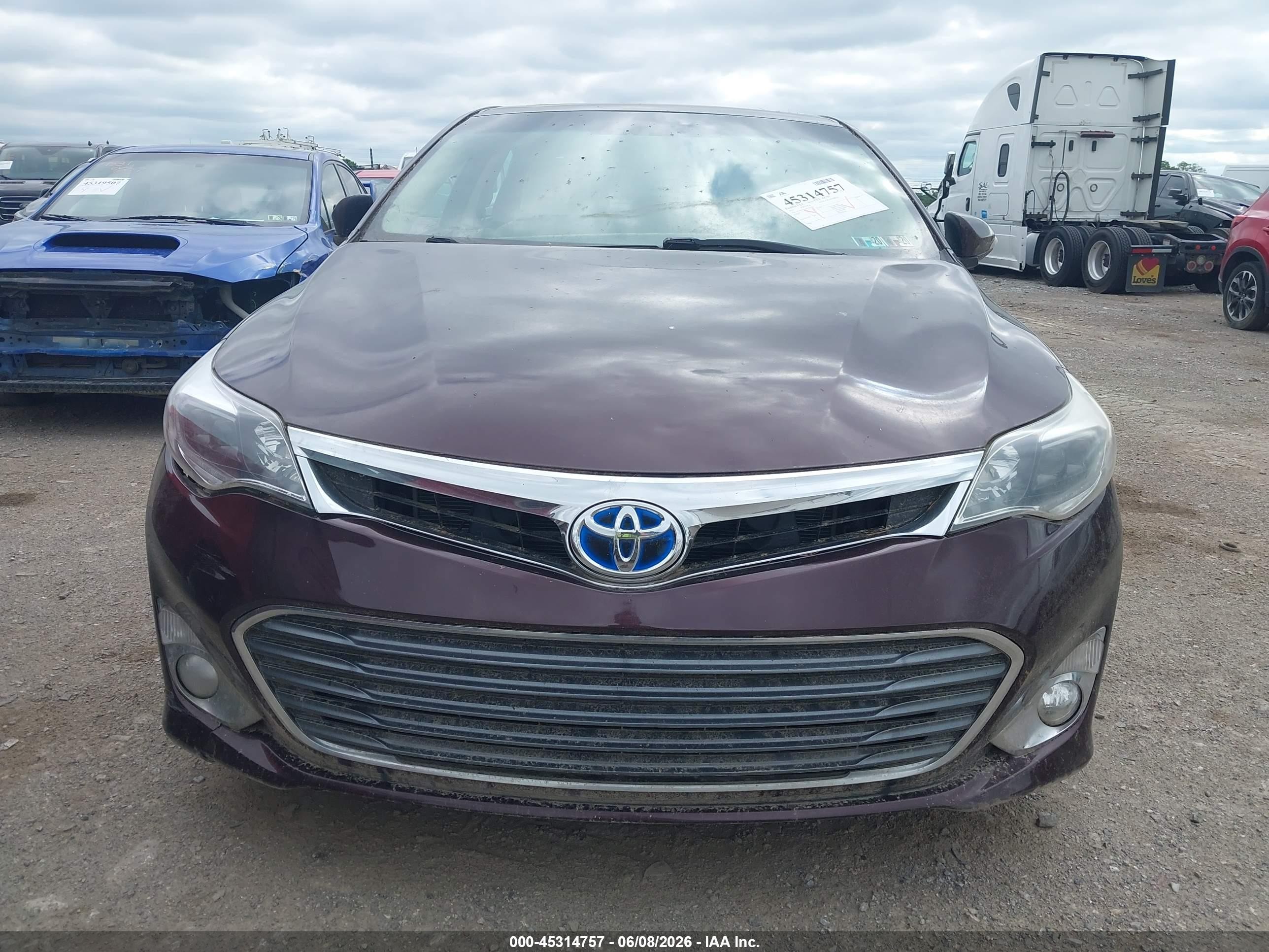 2013 Toyota Avalon Hybrid Limited Purple vin: 4T1BD1EB6DU003055