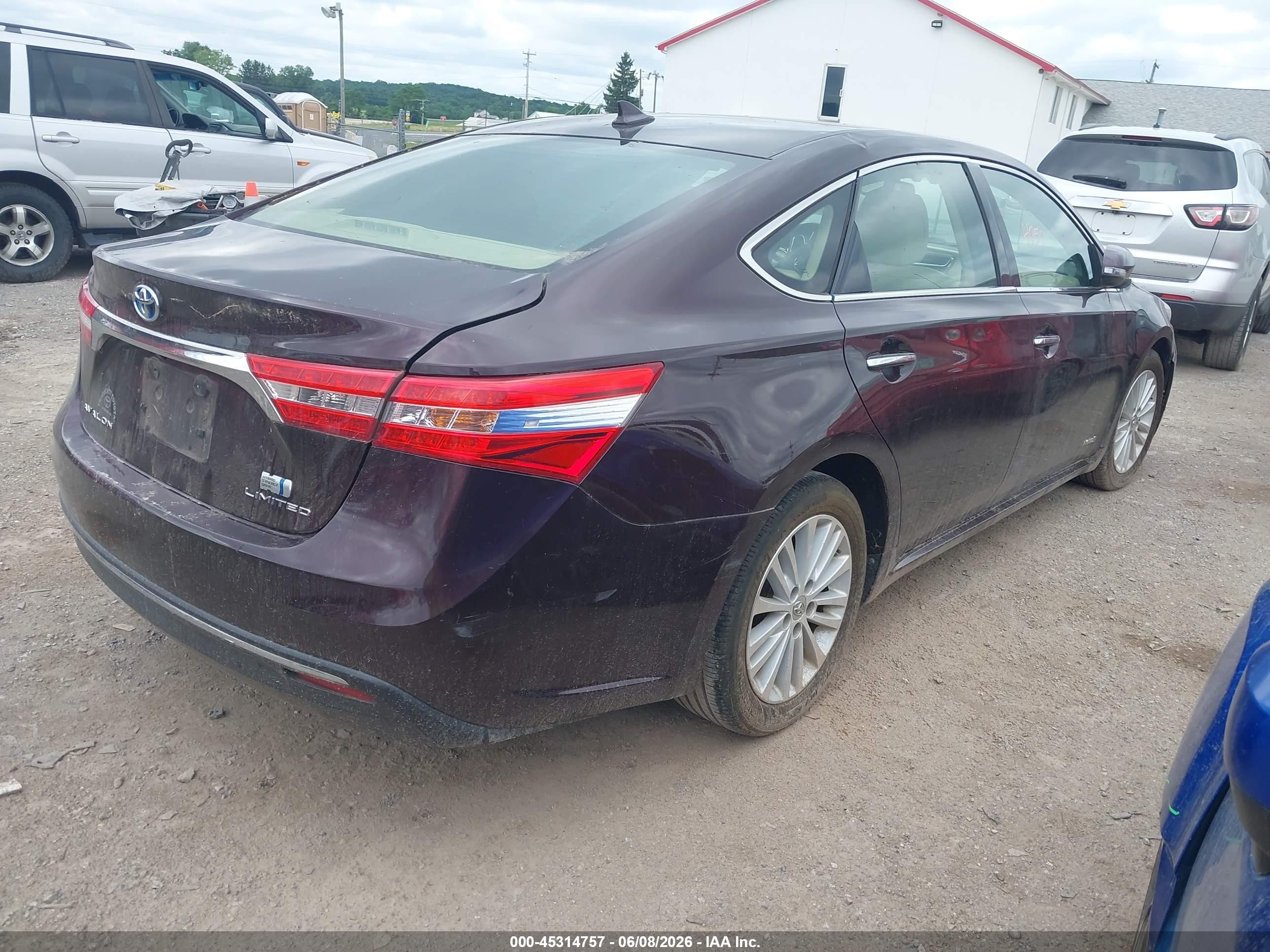 2013 Toyota Avalon Hybrid Limited Purple vin: 4T1BD1EB6DU003055