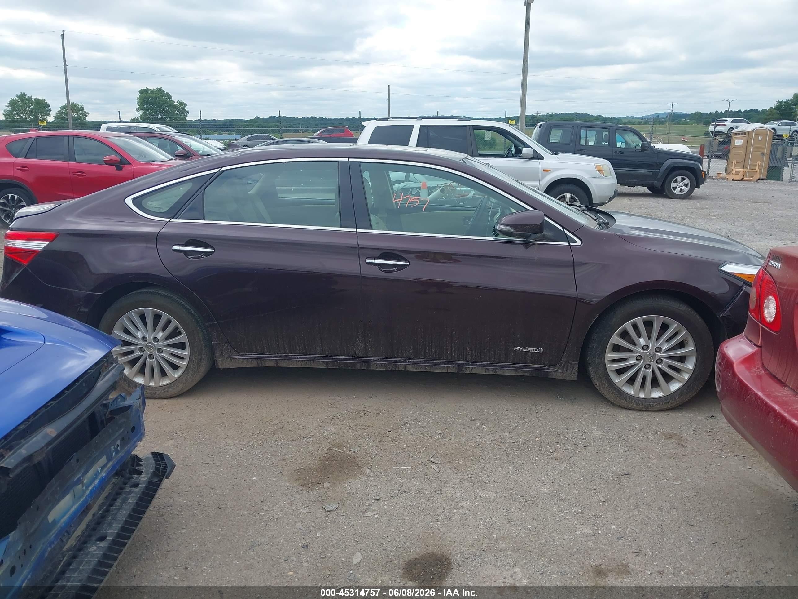 2013 Toyota Avalon Hybrid Limited Purple vin: 4T1BD1EB6DU003055