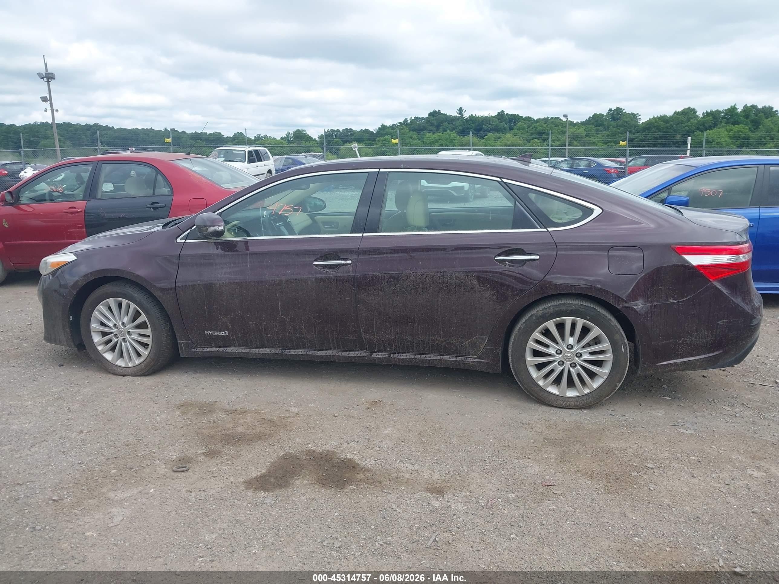 2013 Toyota Avalon Hybrid Limited Purple vin: 4T1BD1EB6DU003055