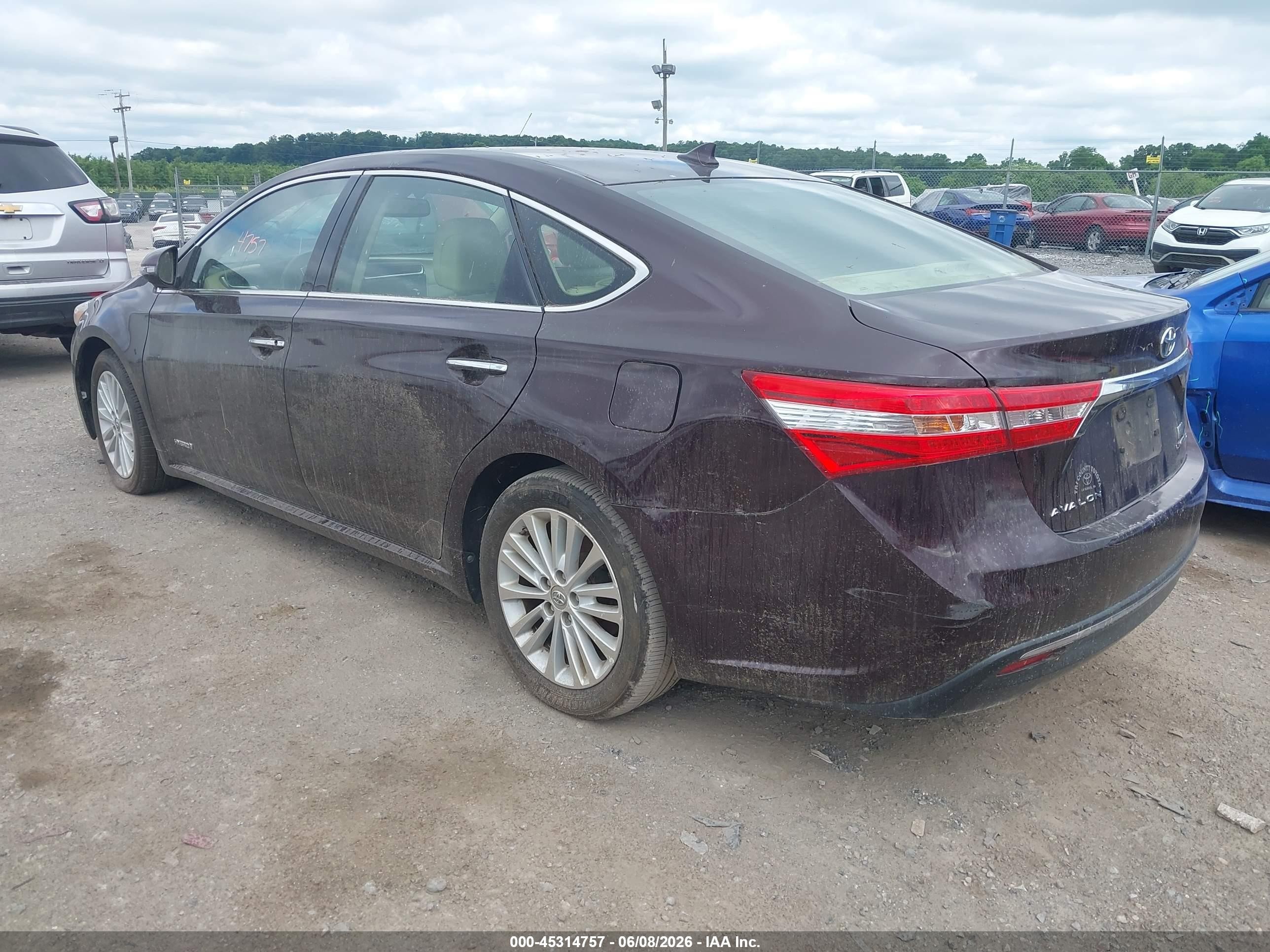 2013 Toyota Avalon Hybrid Limited Purple vin: 4T1BD1EB6DU003055