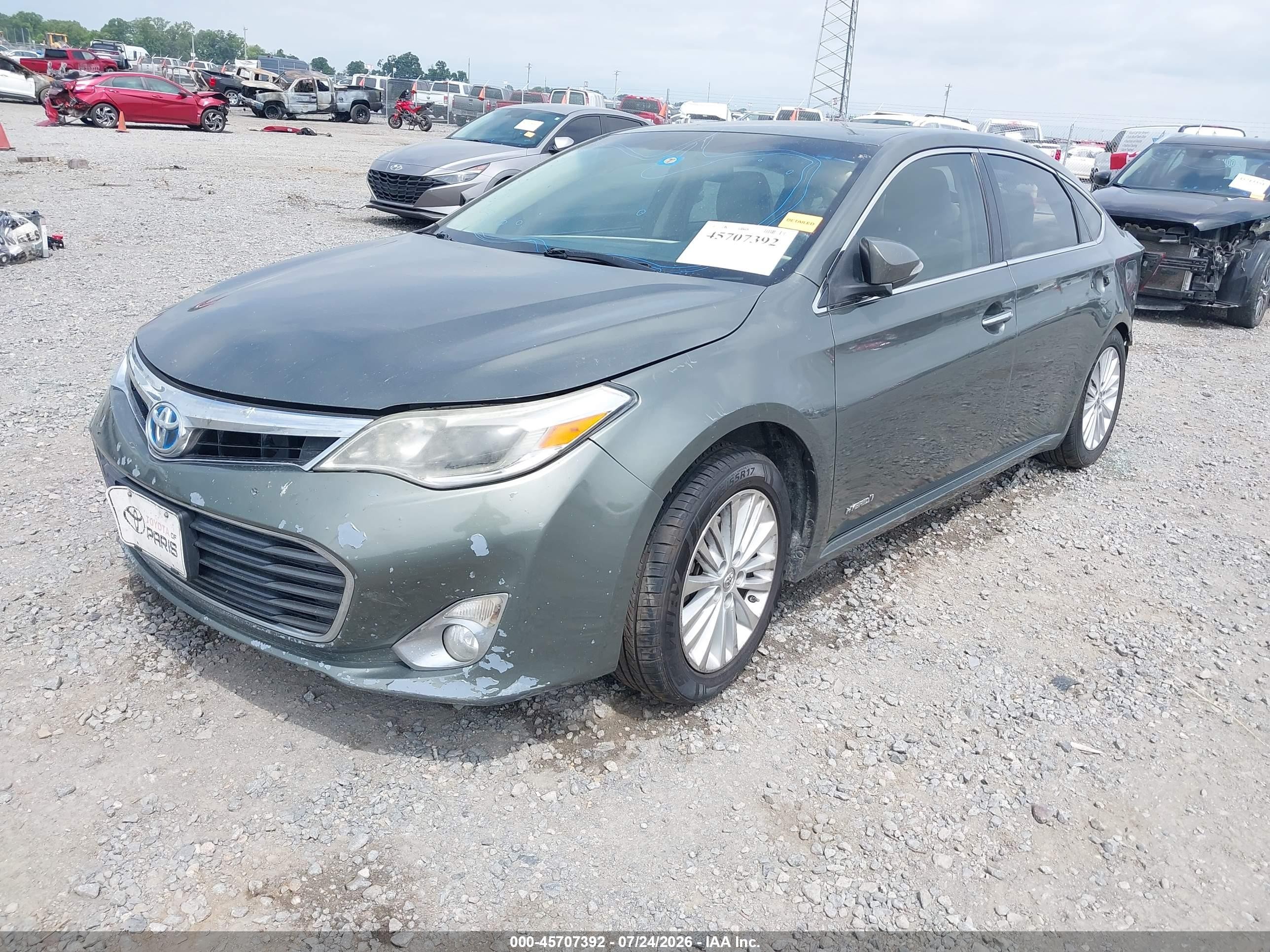 2014 Toyota Avalon Hybrid Limited Зеленый vin: 4T1BD1EB6EU021945
