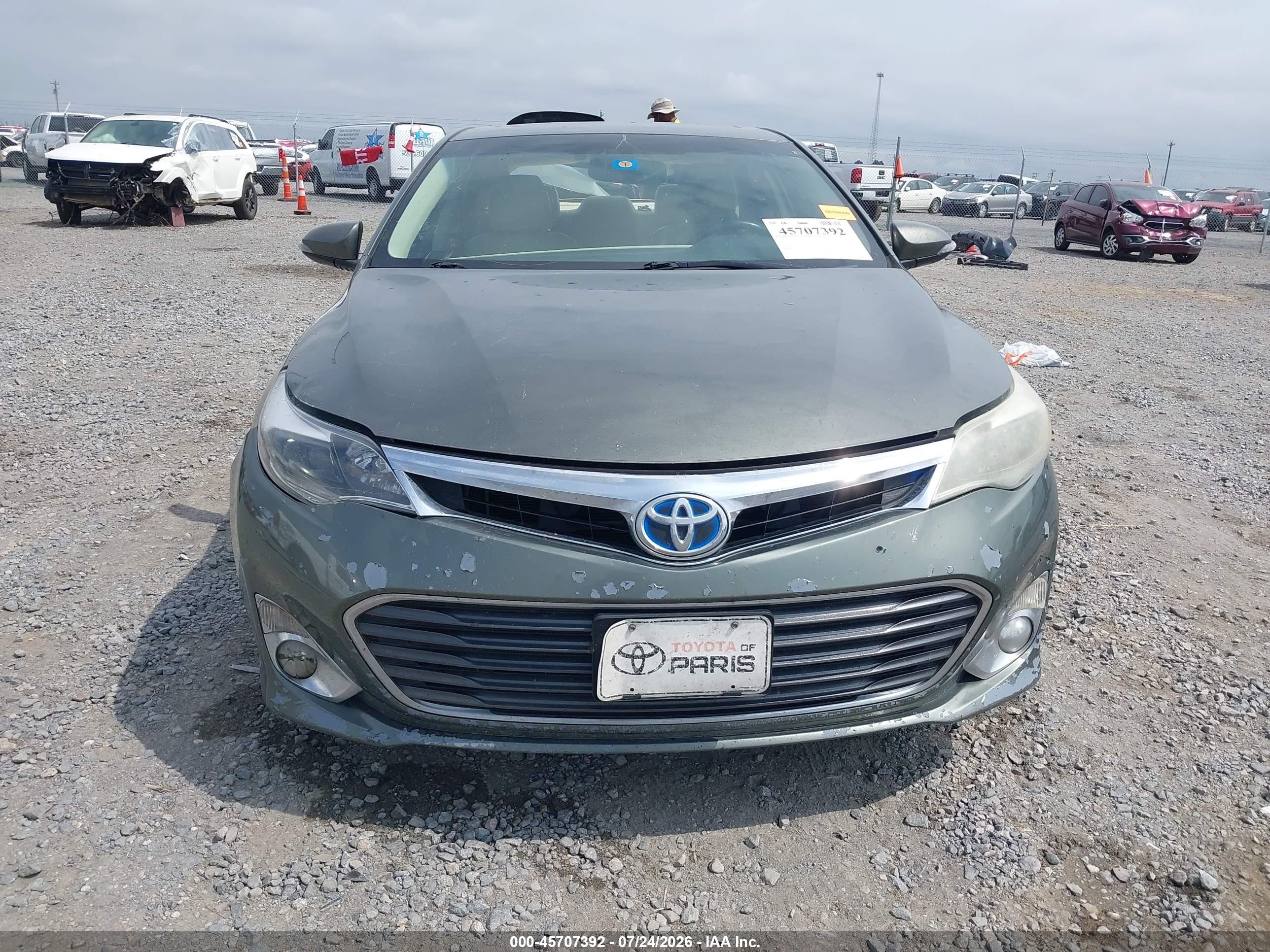 2014 Toyota Avalon Hybrid Limited Зеленый vin: 4T1BD1EB6EU021945