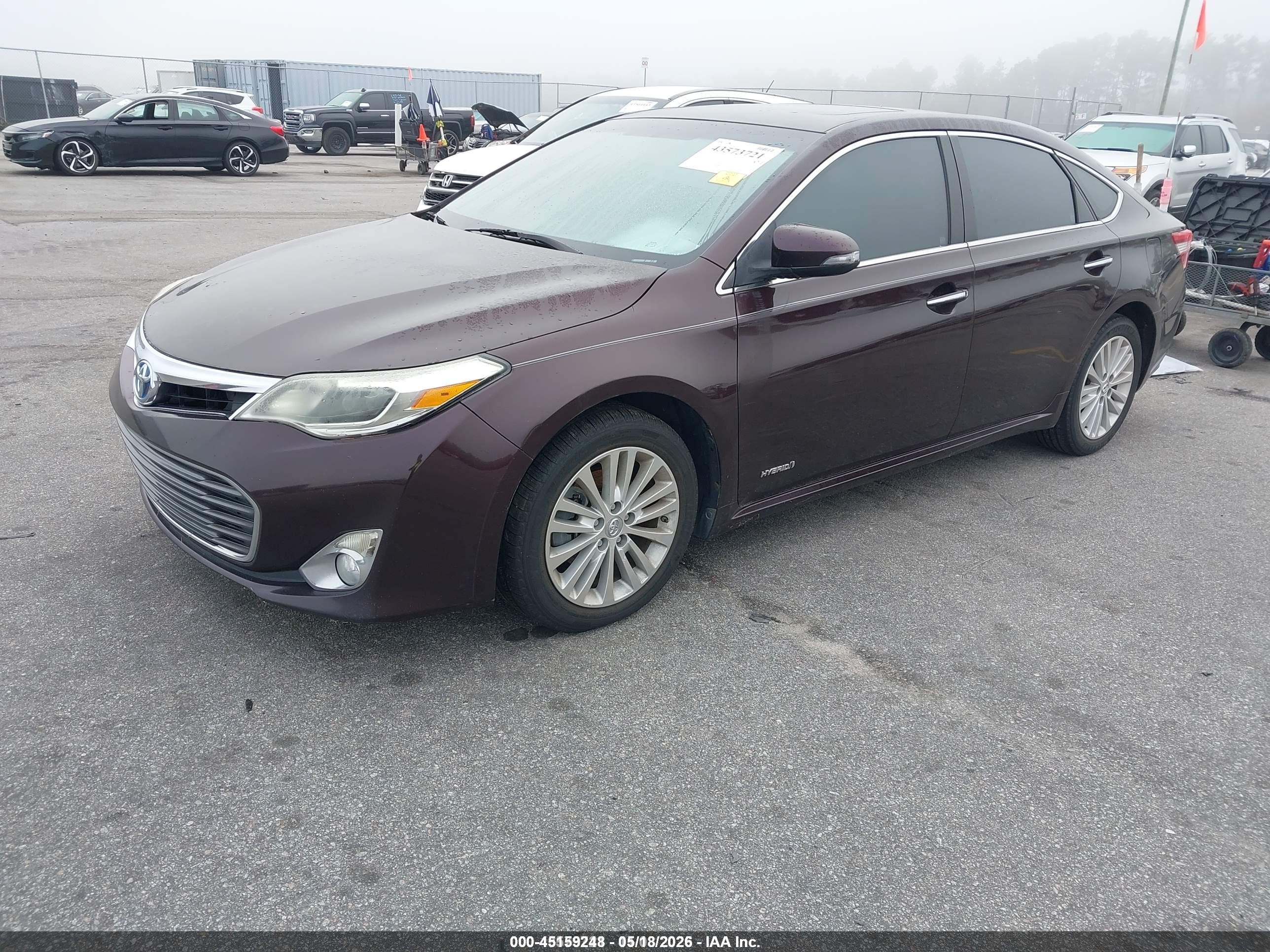 2015 Toyota Avalon Hybrid Xle Touring Burgundy vin: 4T1BD1EB6FU043137