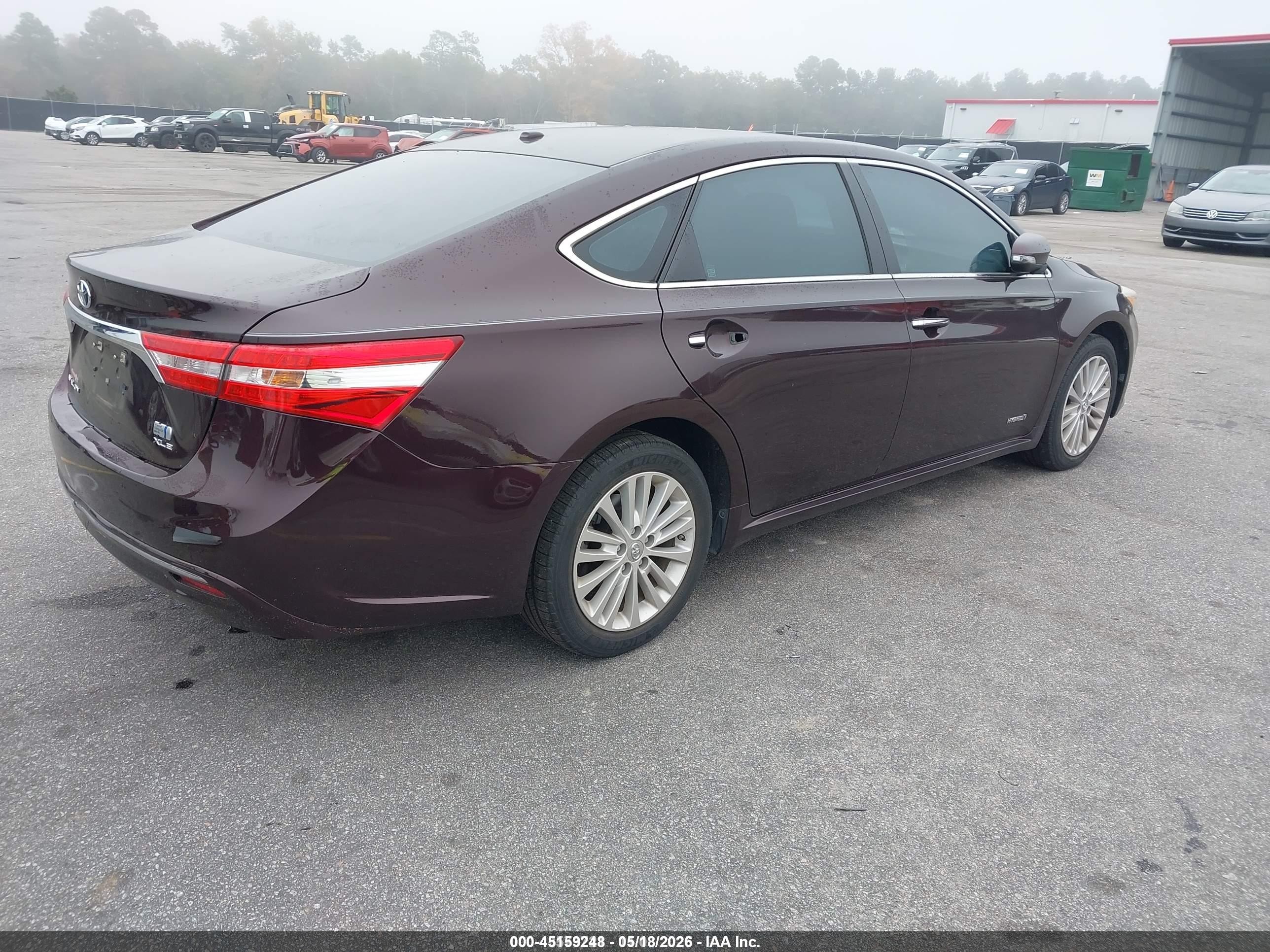 2015 Toyota Avalon Hybrid Xle Touring Burgundy vin: 4T1BD1EB6FU043137