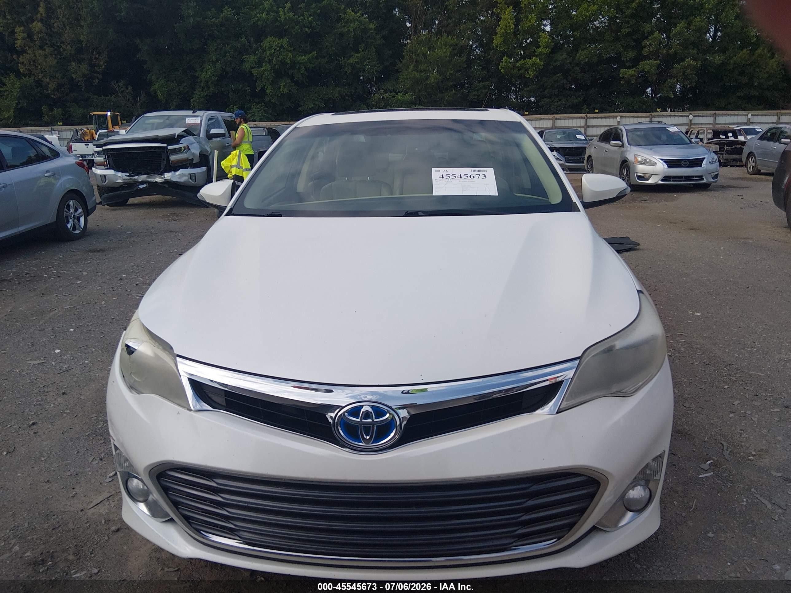 2013 Toyota Avalon Hybrid Limited White vin: 4T1BD1EB7DU002402