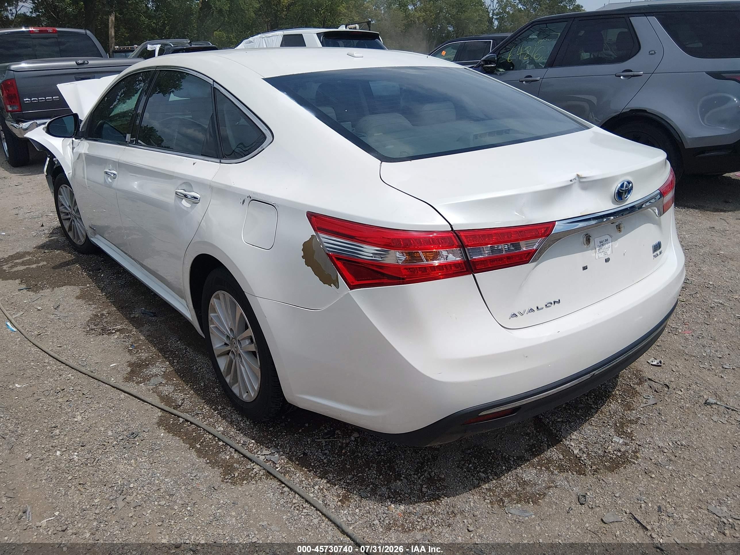 2013 Toyota Avalon Hybrid Xle Touring White vin: 4T1BD1EB7DU017272