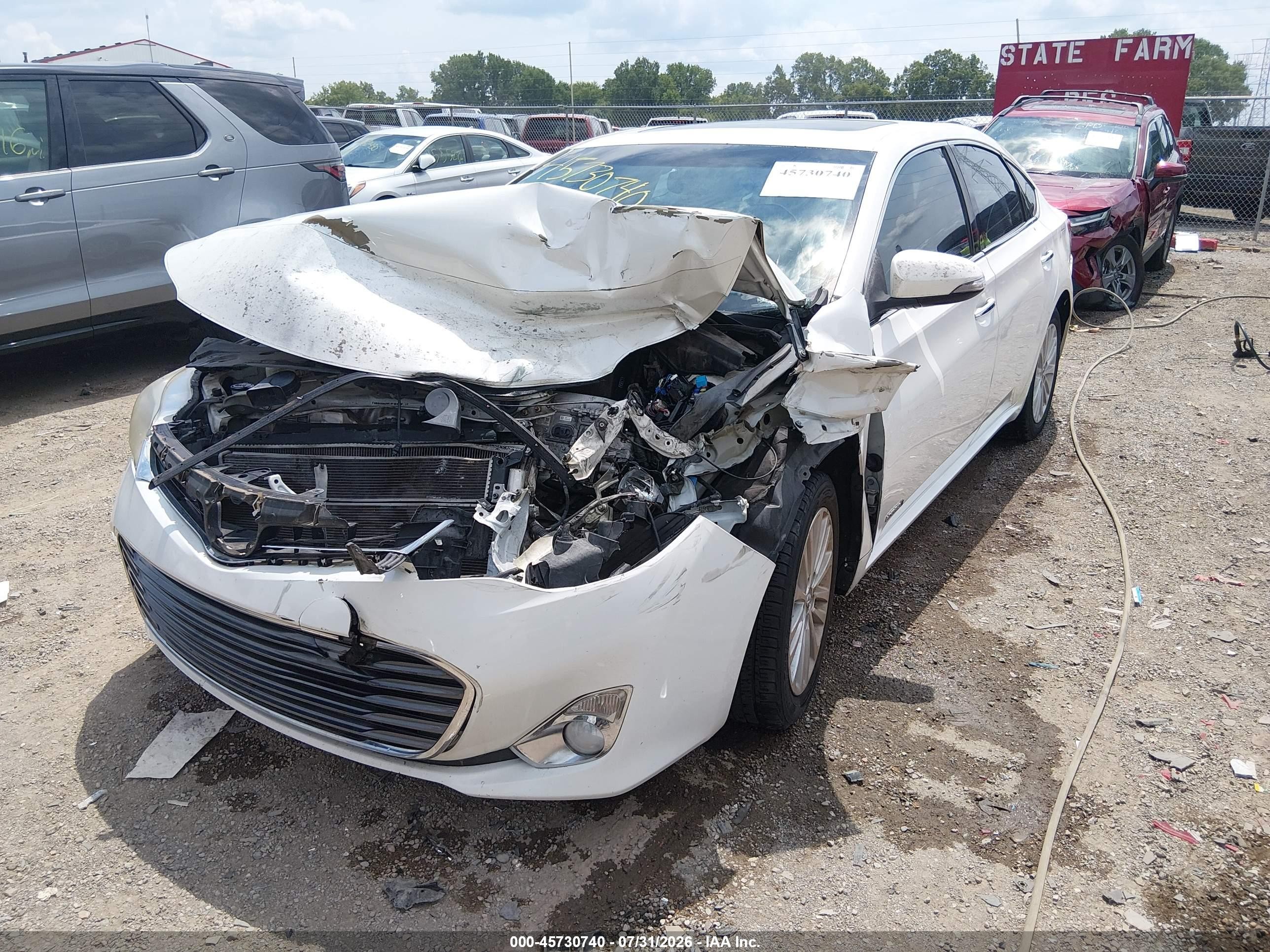 2013 Toyota Avalon Hybrid Xle Touring White vin: 4T1BD1EB7DU017272