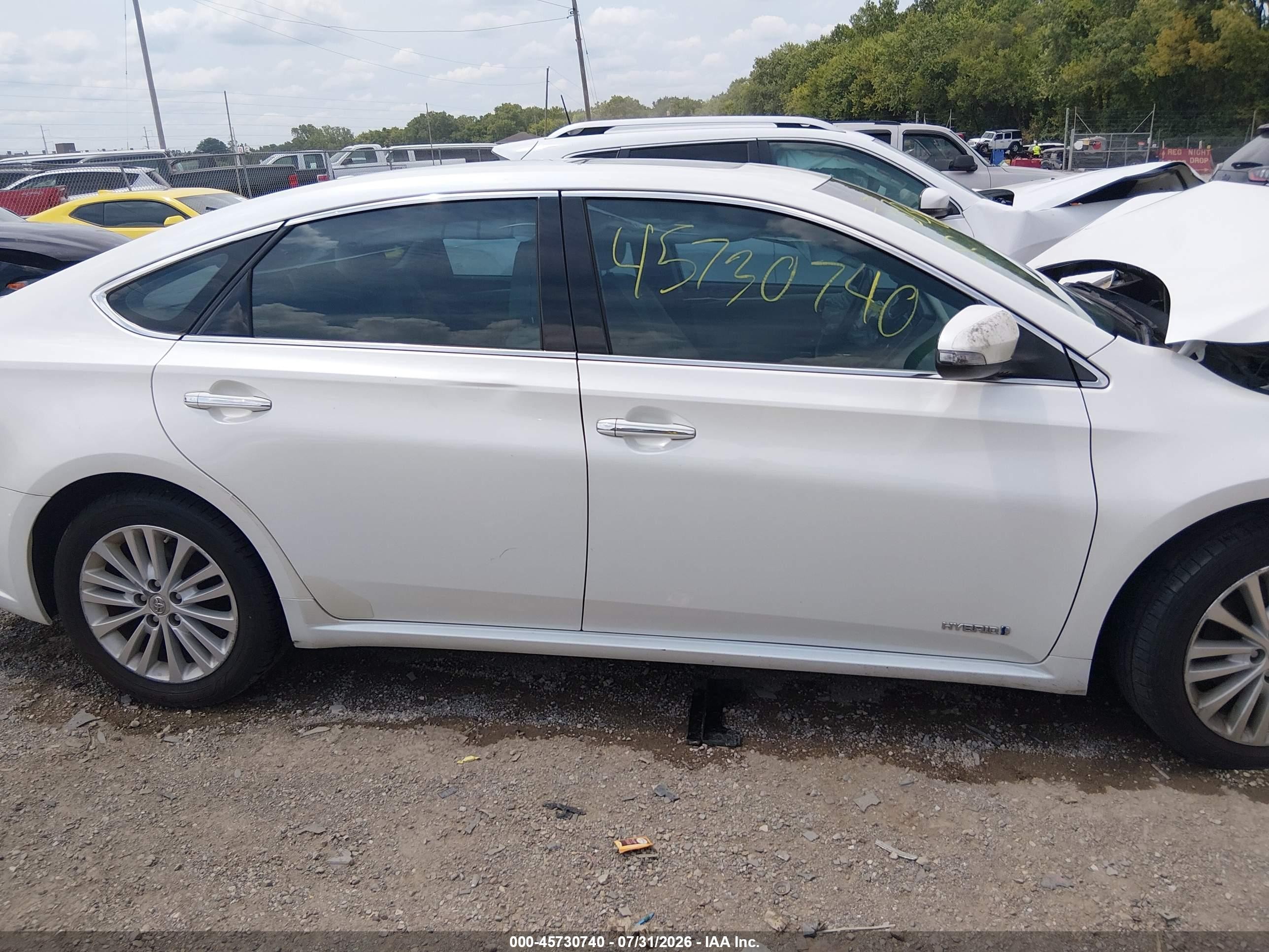 2013 Toyota Avalon Hybrid Xle Touring White vin: 4T1BD1EB7DU017272
