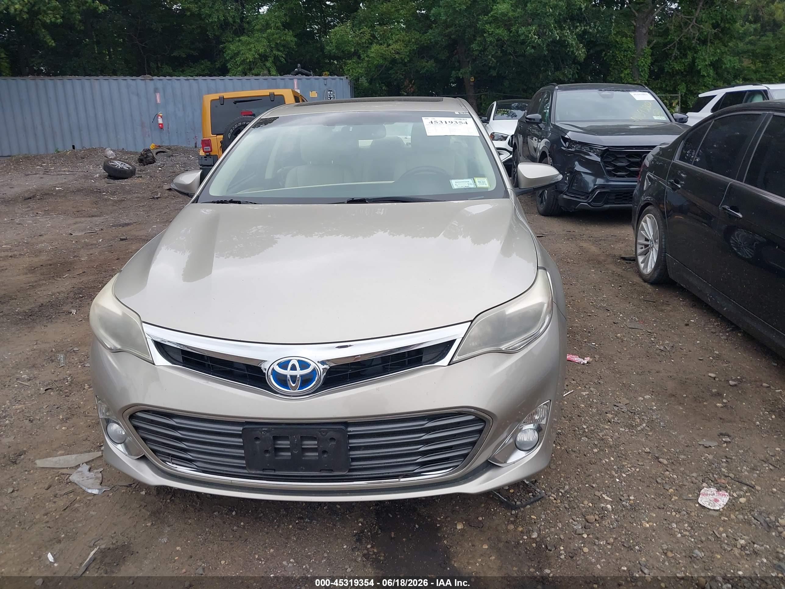 2014 Toyota Avalon Hybrid Xle Touring Beige vin: 4T1BD1EB7EU021226