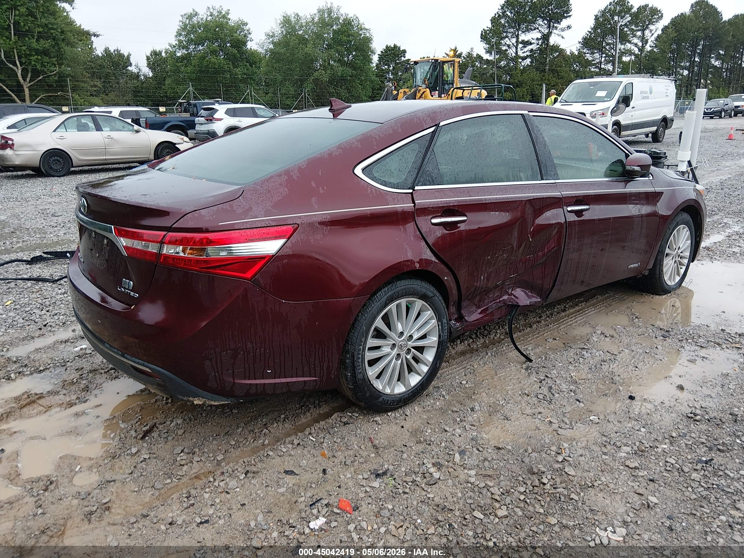 2014 Toyota Avalon Hybrid Limited Maroon vin: 4T1BD1EB7EU022537