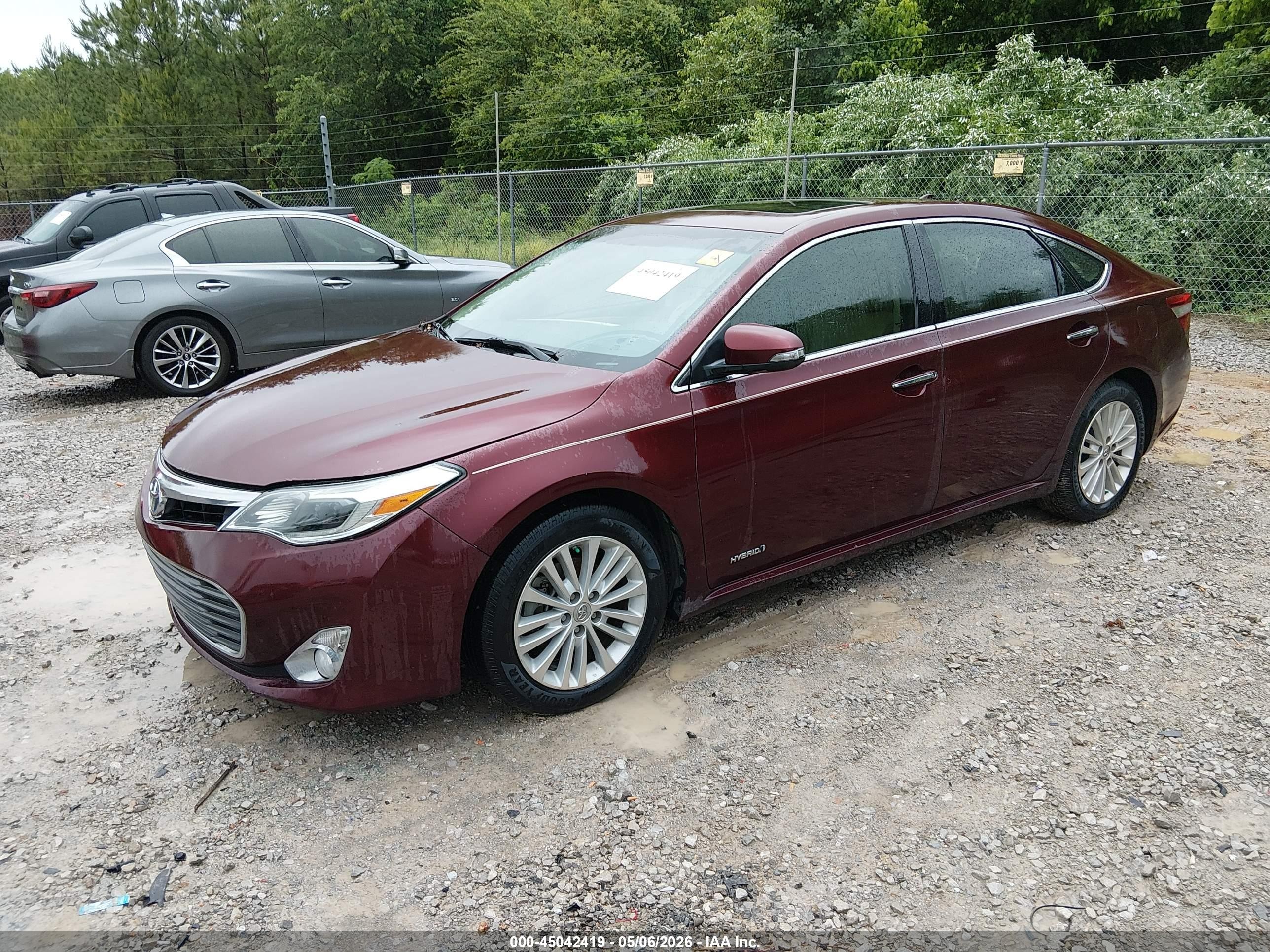2014 Toyota Avalon Hybrid Limited Maroon vin: 4T1BD1EB7EU022537