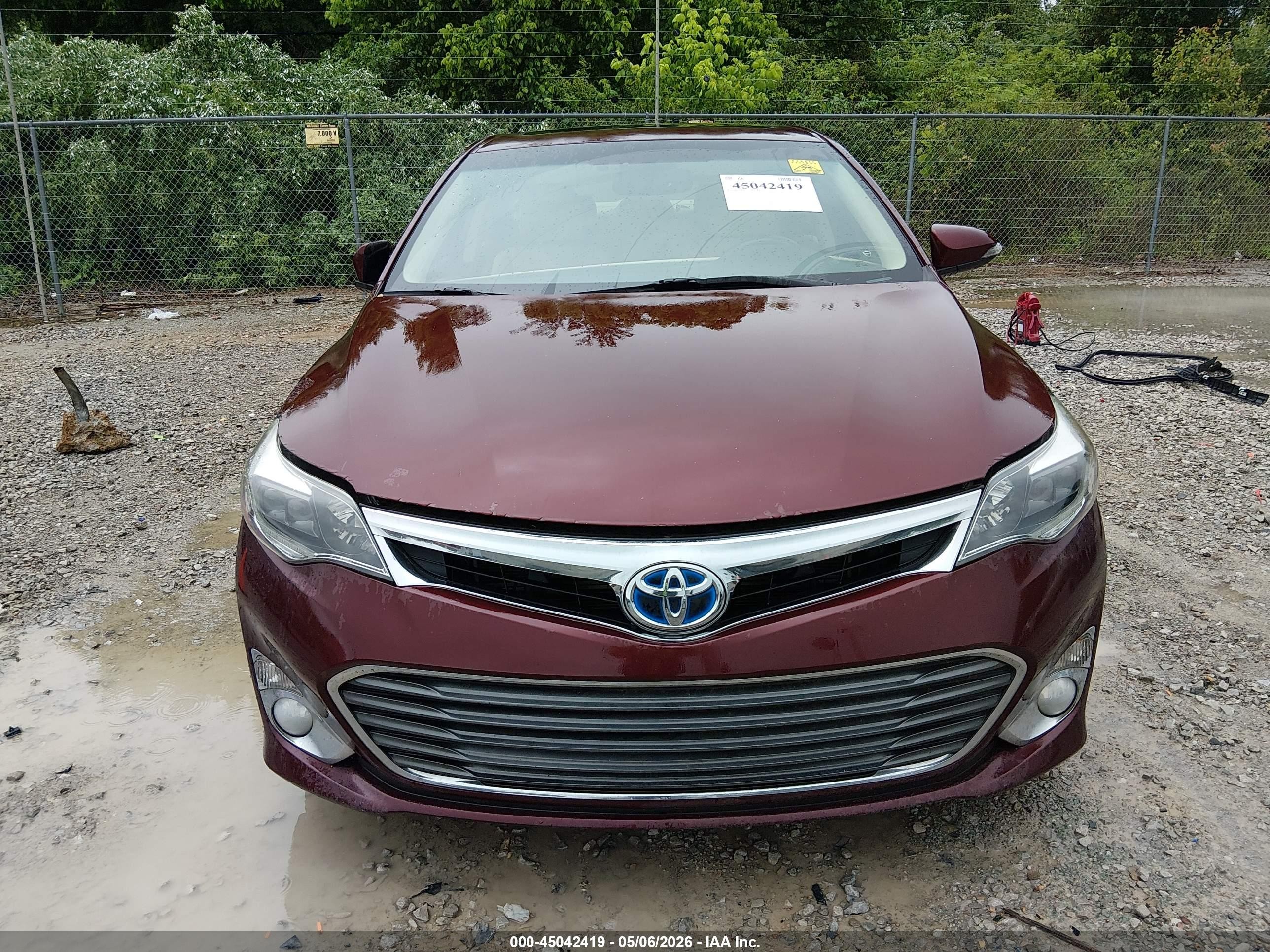 2014 Toyota Avalon Hybrid Limited Maroon vin: 4T1BD1EB7EU022537