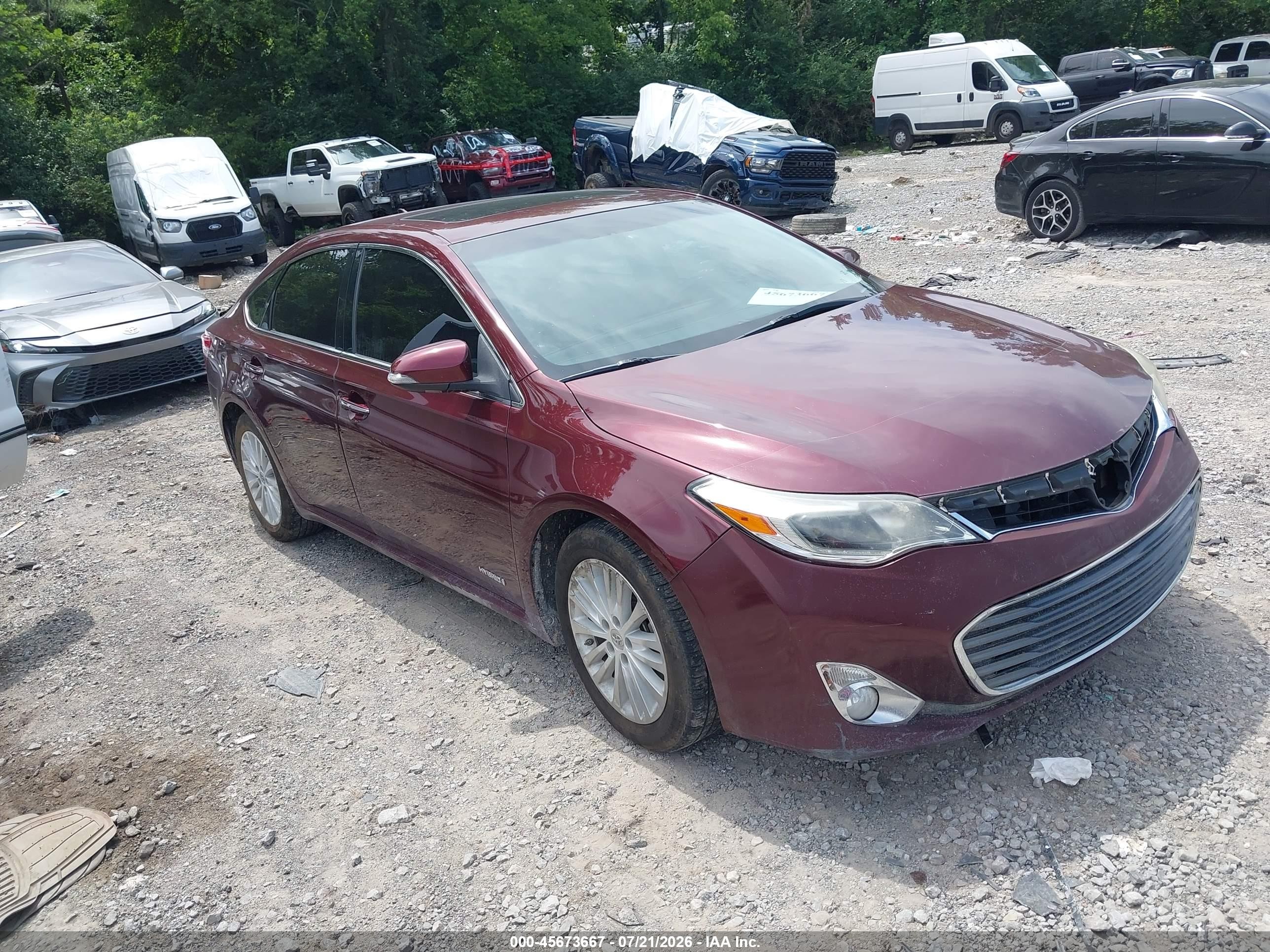 2014 Toyota Avalon Hybrid Limited Burgundy vin: 4T1BD1EB7EU030556