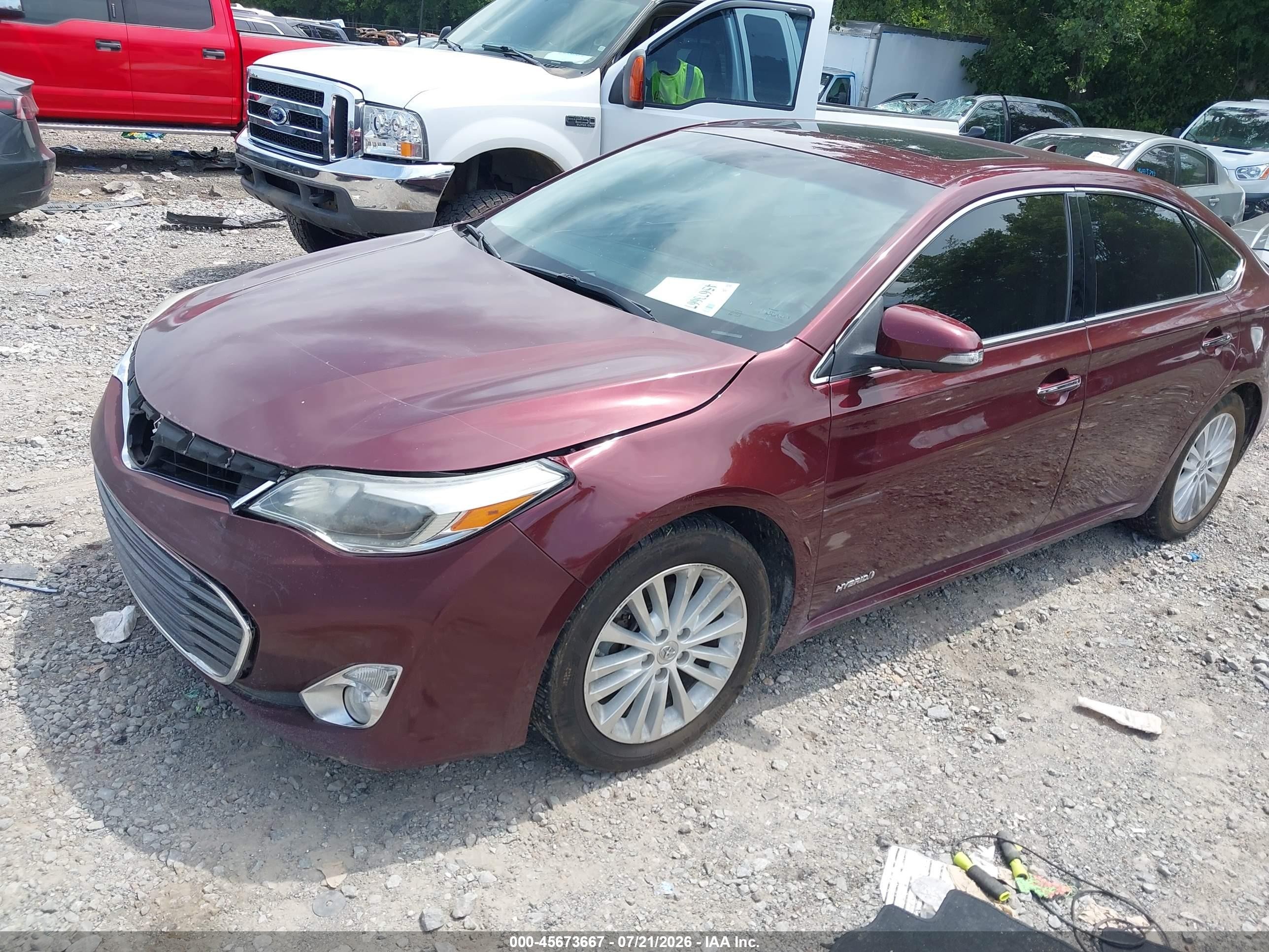 2014 Toyota Avalon Hybrid Limited Burgundy vin: 4T1BD1EB7EU030556