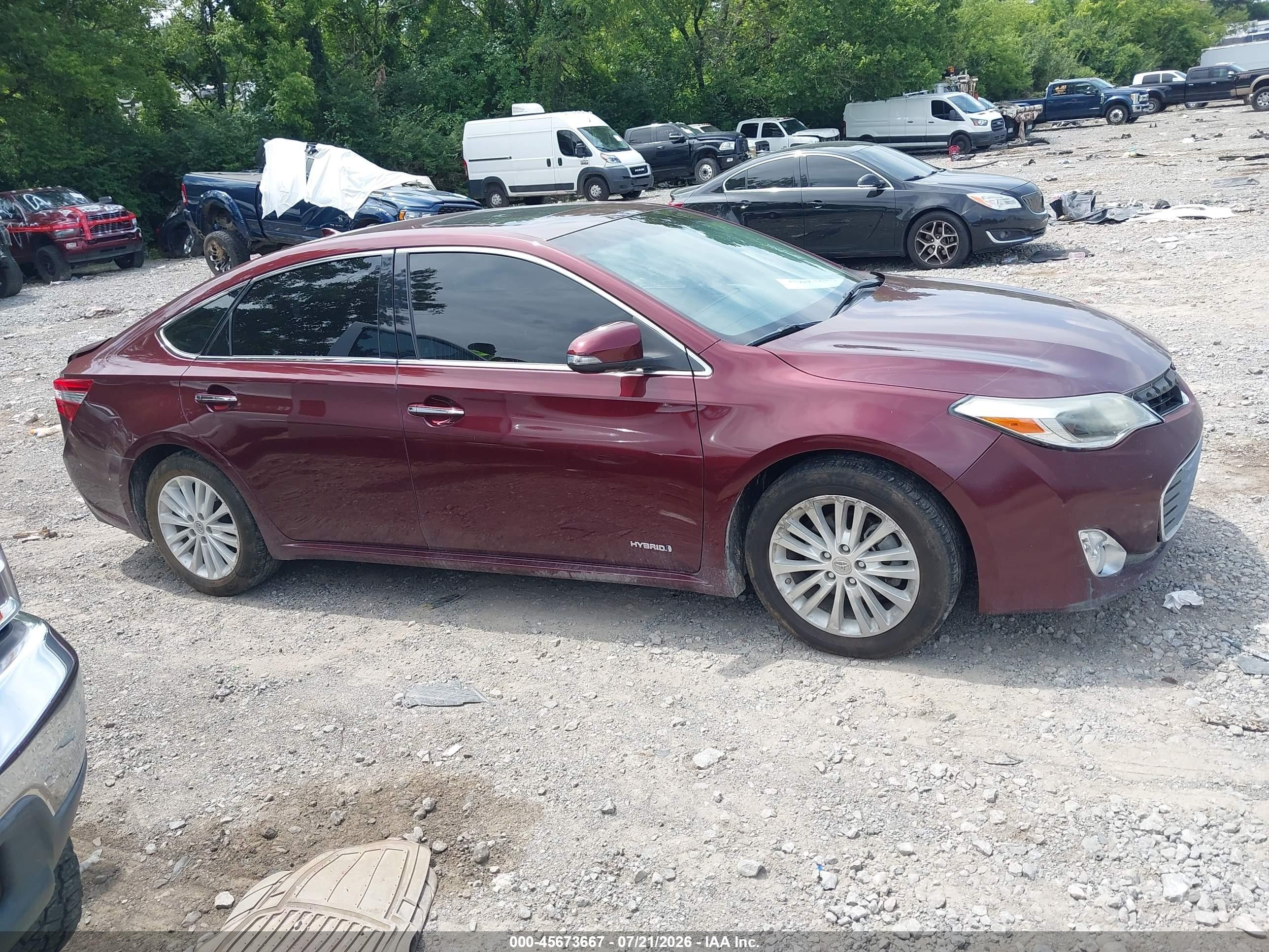 2014 Toyota Avalon Hybrid Limited Burgundy vin: 4T1BD1EB7EU030556