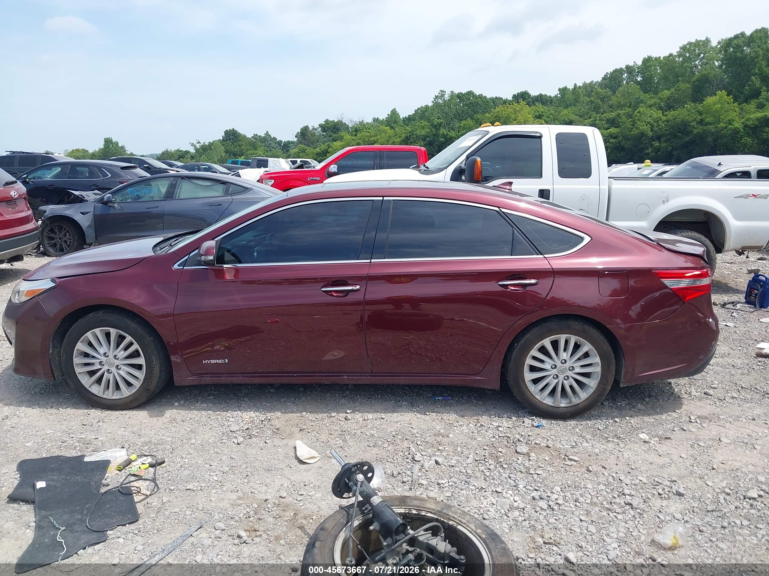 2014 Toyota Avalon Hybrid Limited Burgundy vin: 4T1BD1EB7EU030556