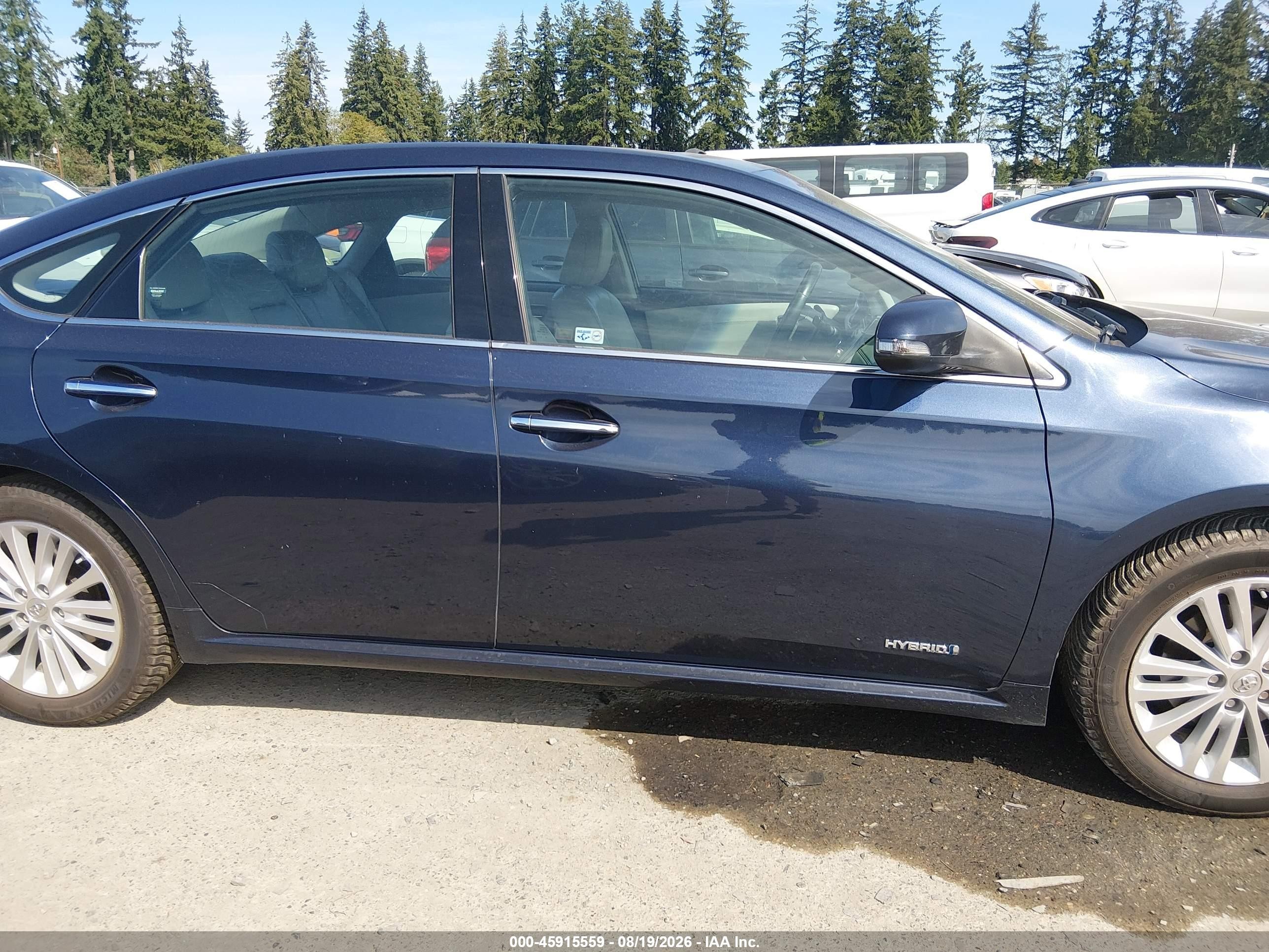 2014 Toyota Avalon Hybrid Xle Touring Dark Blue vin: 4T1BD1EB7EU034266