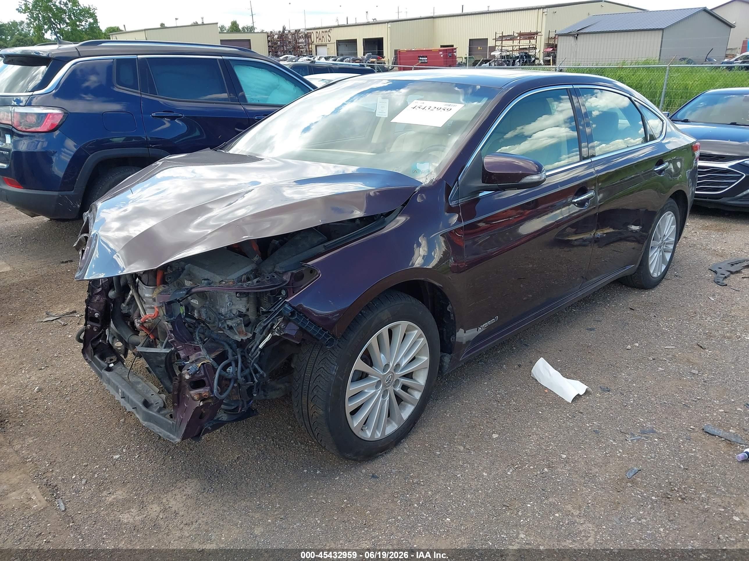 2013 Toyota Avalon Hybrid Limited Maroon vin: 4T1BD1EB8DU004949