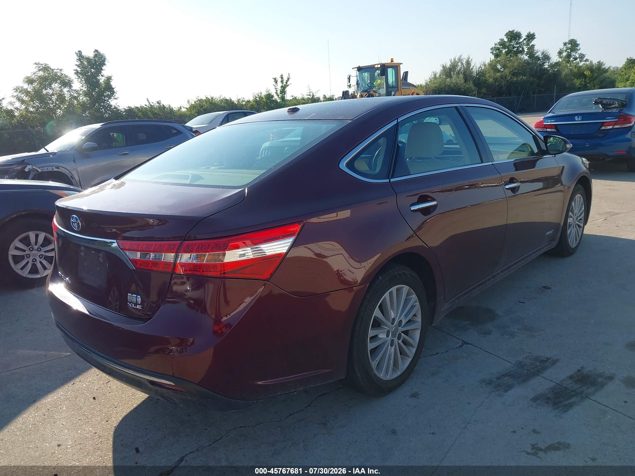 2014 Toyota Avalon Hybrid Xle Touring Maroon vin: 4T1BD1EB8EU019484