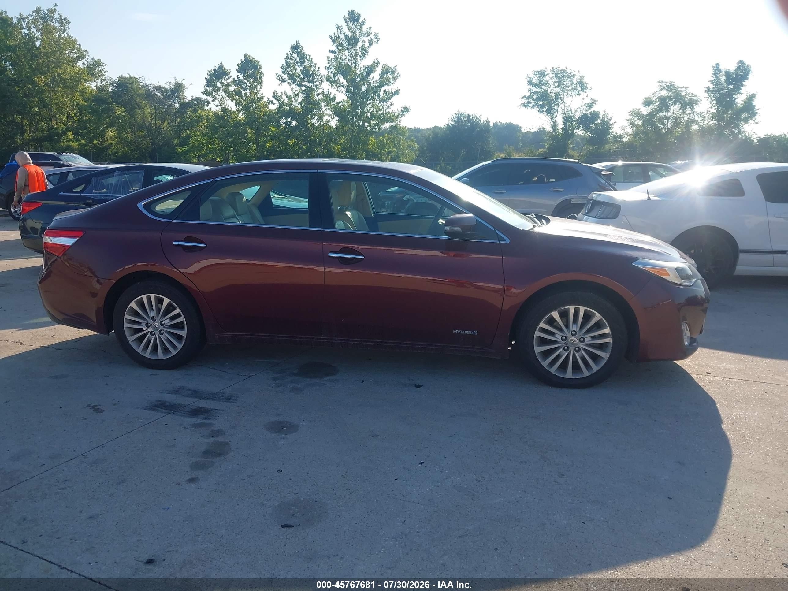 2014 Toyota Avalon Hybrid Xle Touring Maroon vin: 4T1BD1EB8EU019484