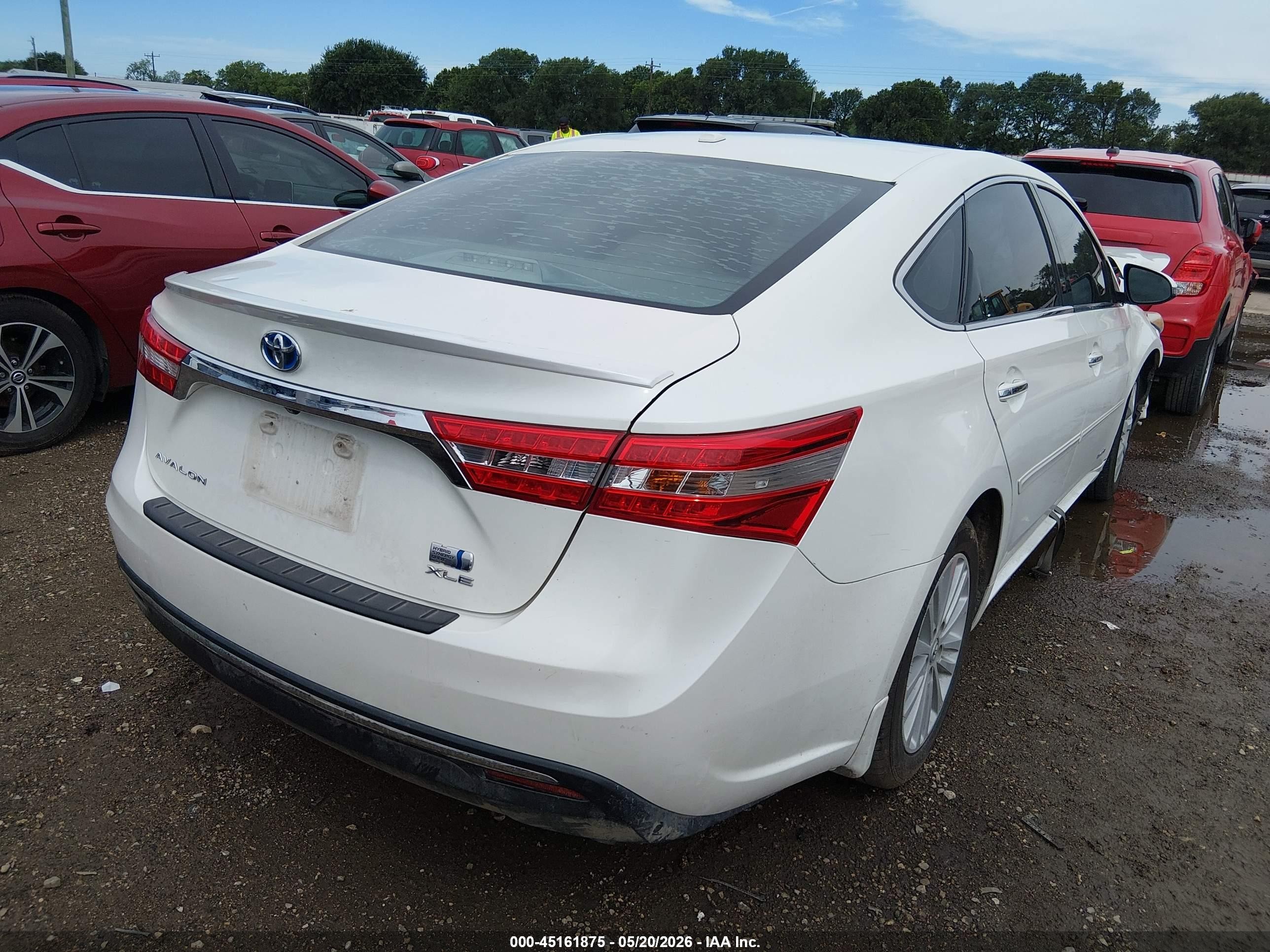 2014 Toyota Avalon Hybrid Xle Touring White vin: 4T1BD1EB8EU023504