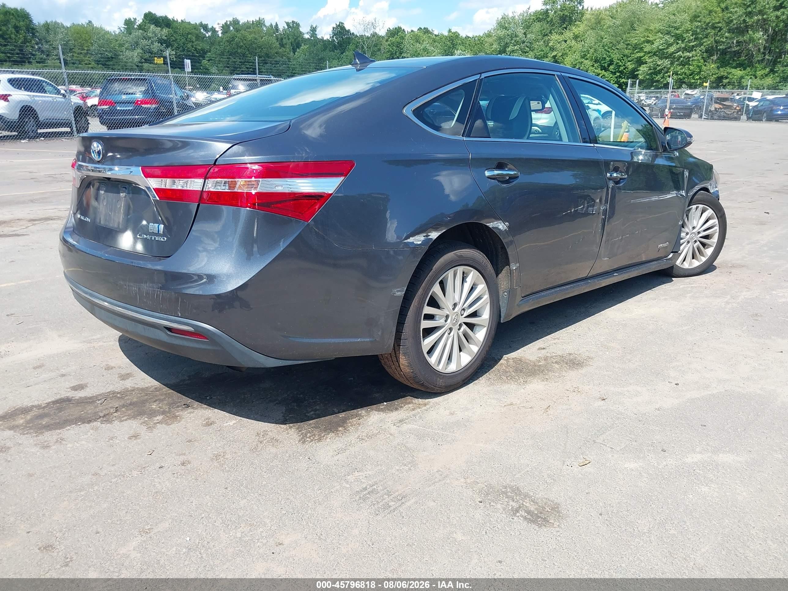 2014 Toyota Avalon Hybrid Limited Gray vin: 4T1BD1EB8EU027584