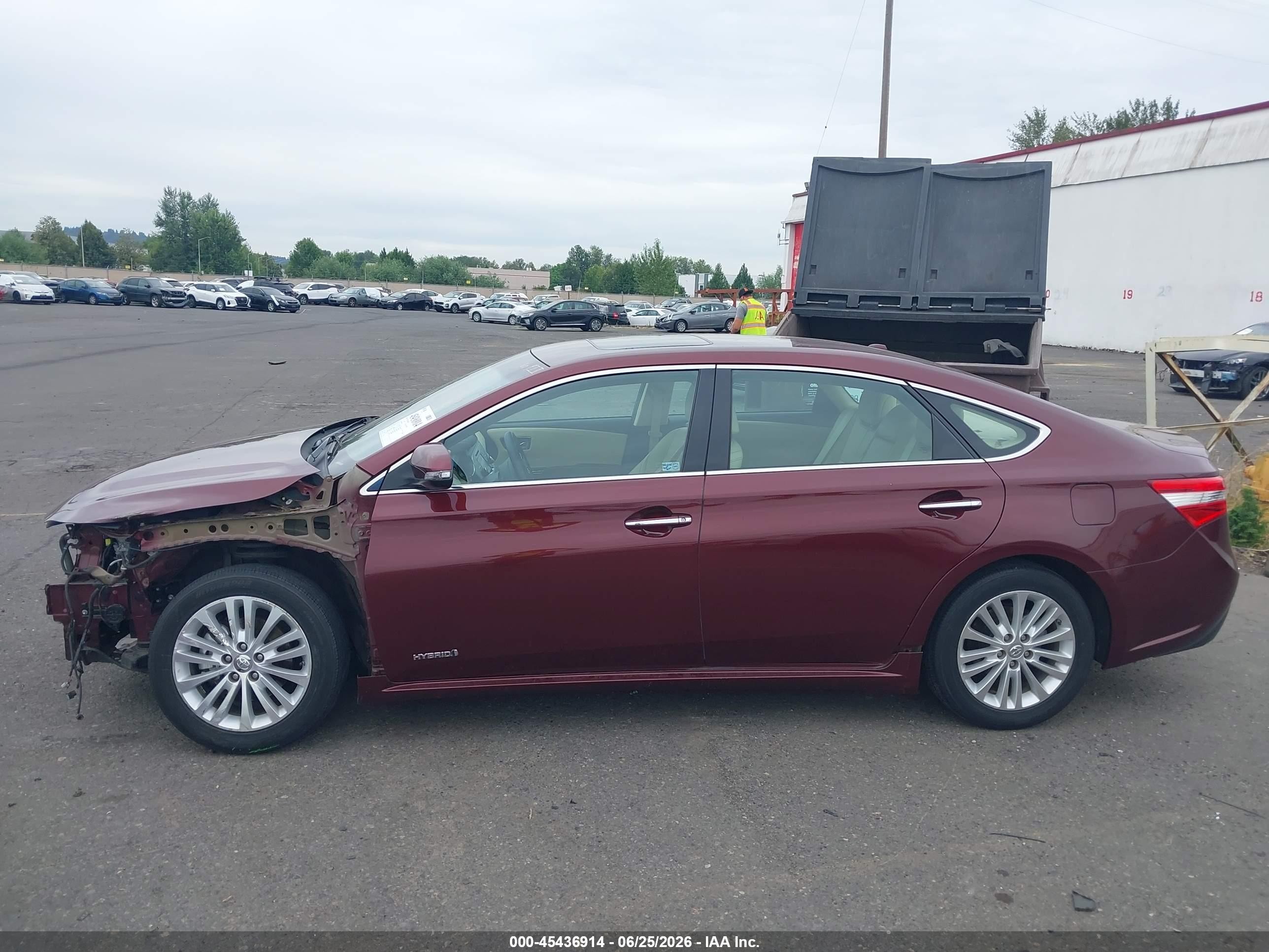 2015 Toyota Avalon Hybrid Xle Touring Burgundy vin: 4T1BD1EB8FU044242