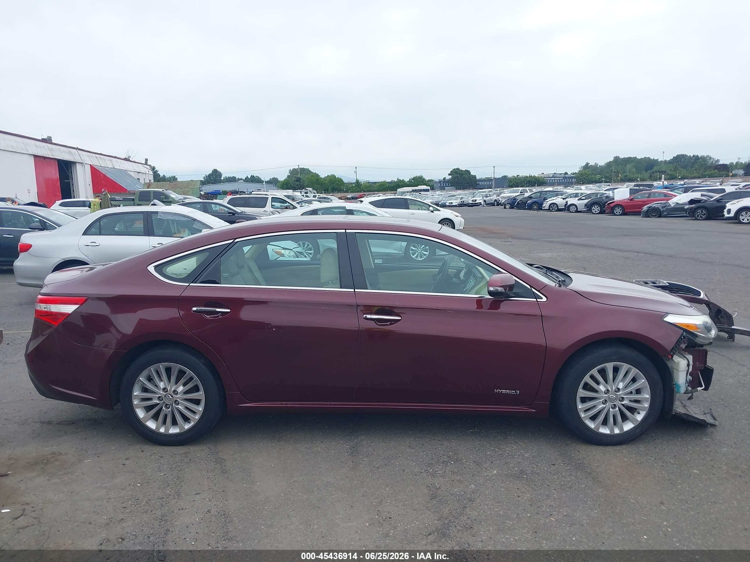 2015 Toyota Avalon Hybrid Xle Touring Burgundy vin: 4T1BD1EB8FU044242