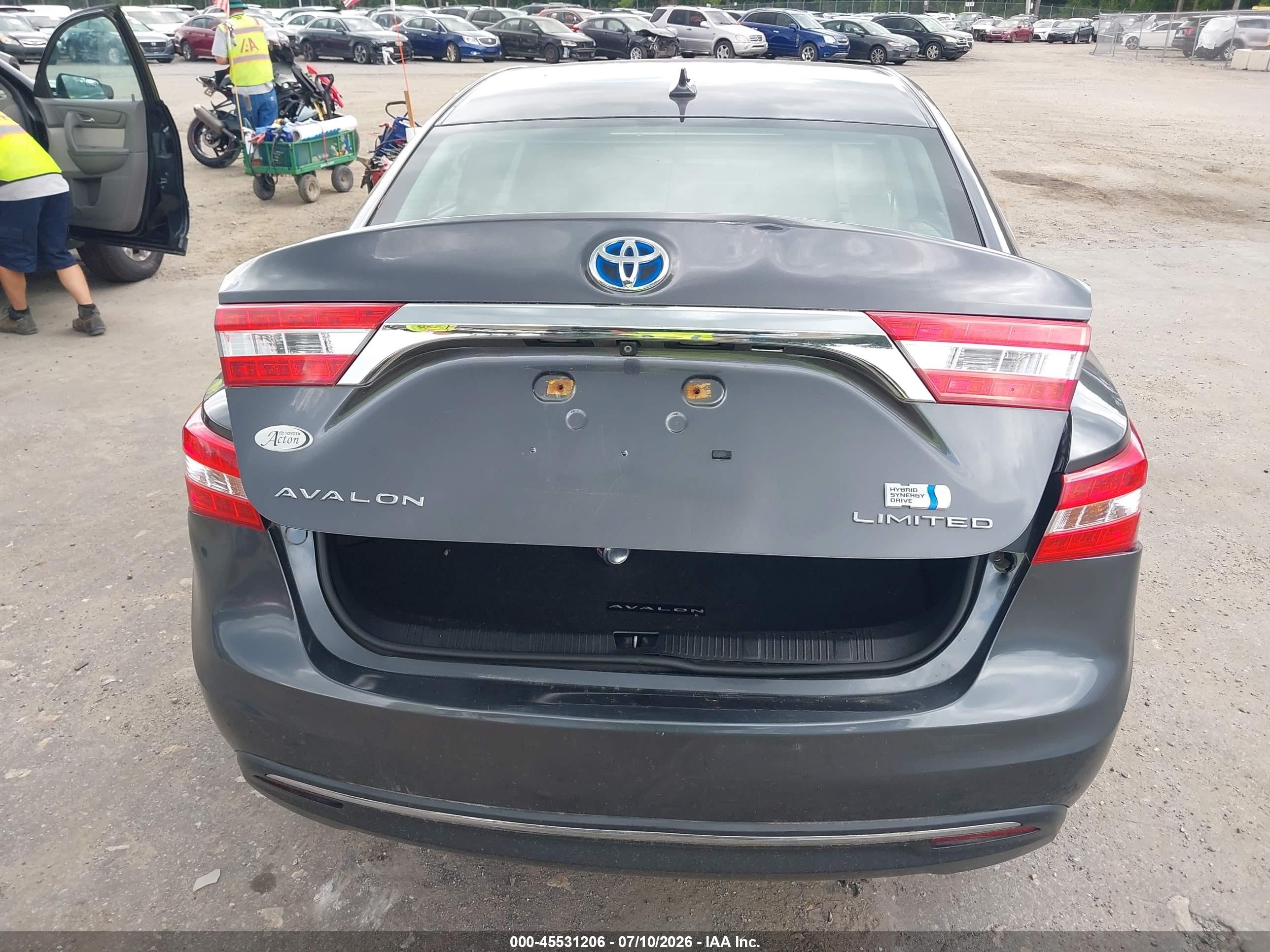 2013 Toyota Avalon Hybrid Limited Gray vin: 4T1BD1EB9DU008007