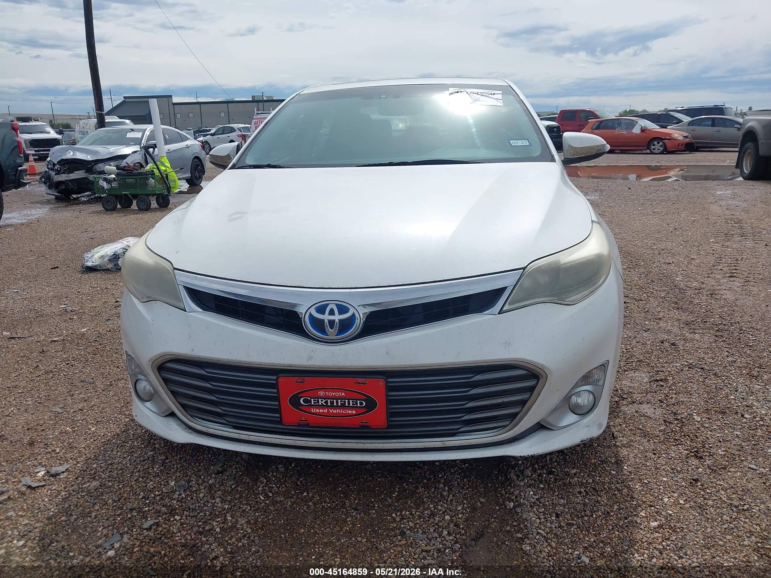 2013 Toyota Avalon Hybrid Limited White vin: 4T1BD1EB9DU010789