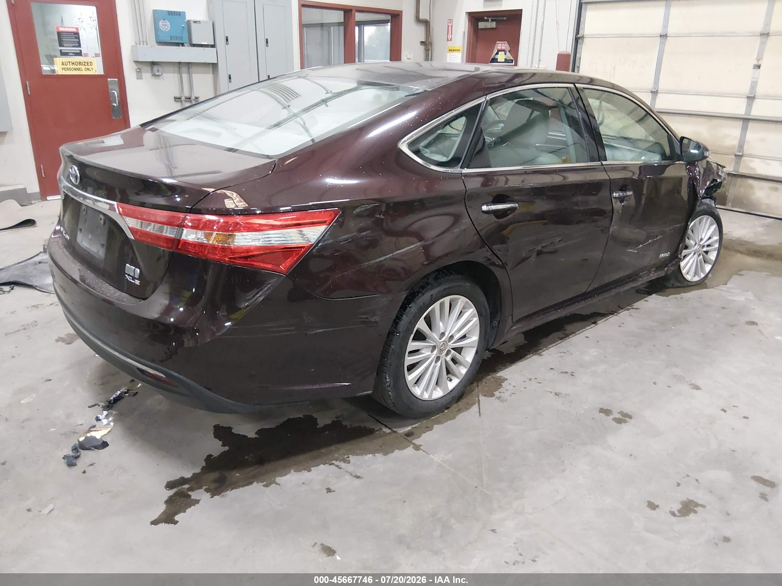 2013 Toyota Avalon Hybrid Xle Premium Burgundy vin: 4T1BD1EB9DU011604