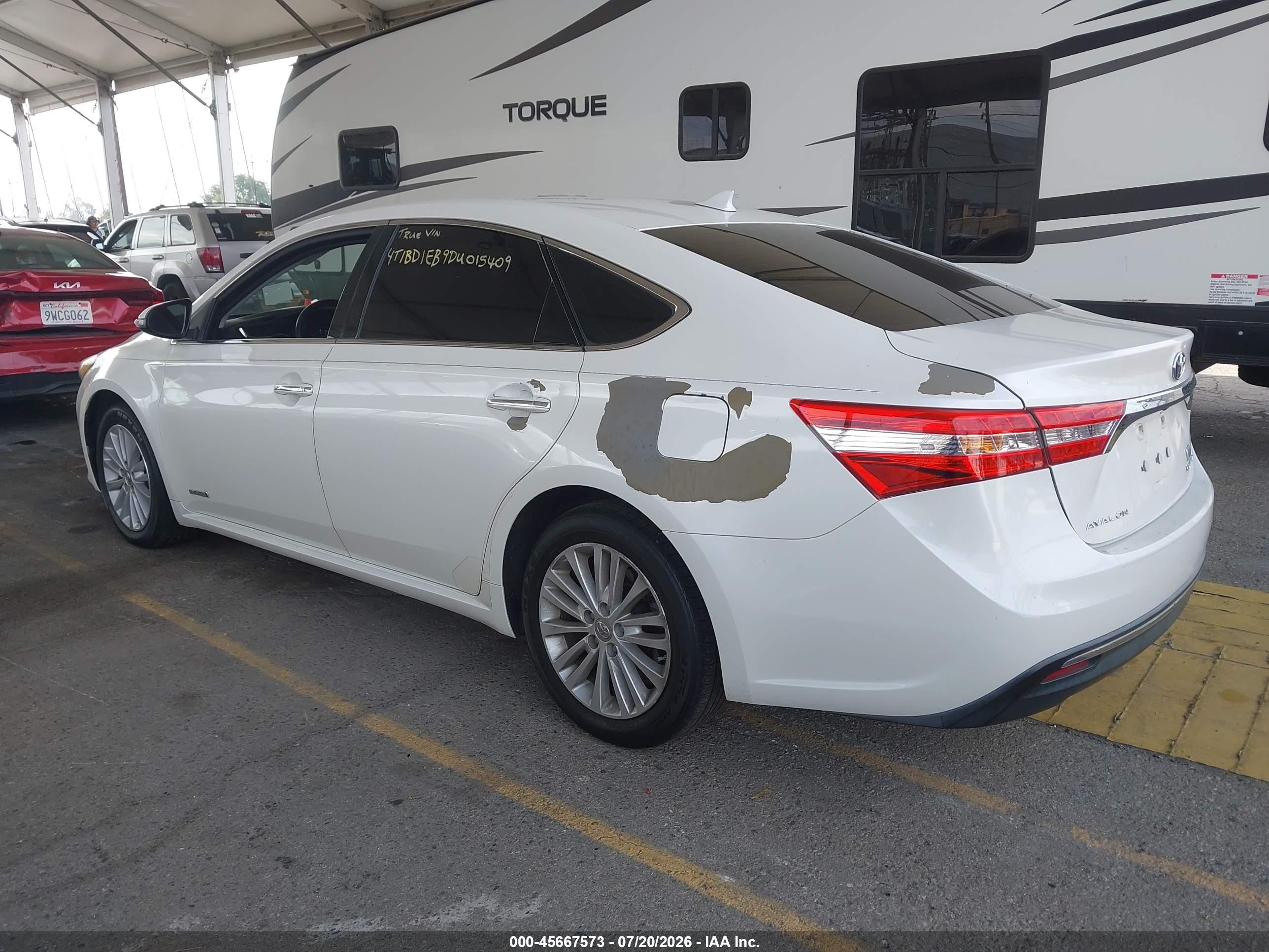 2013 Toyota Avalon Hybrid Limited Белый vin: 4T1BD1EB9DU015409